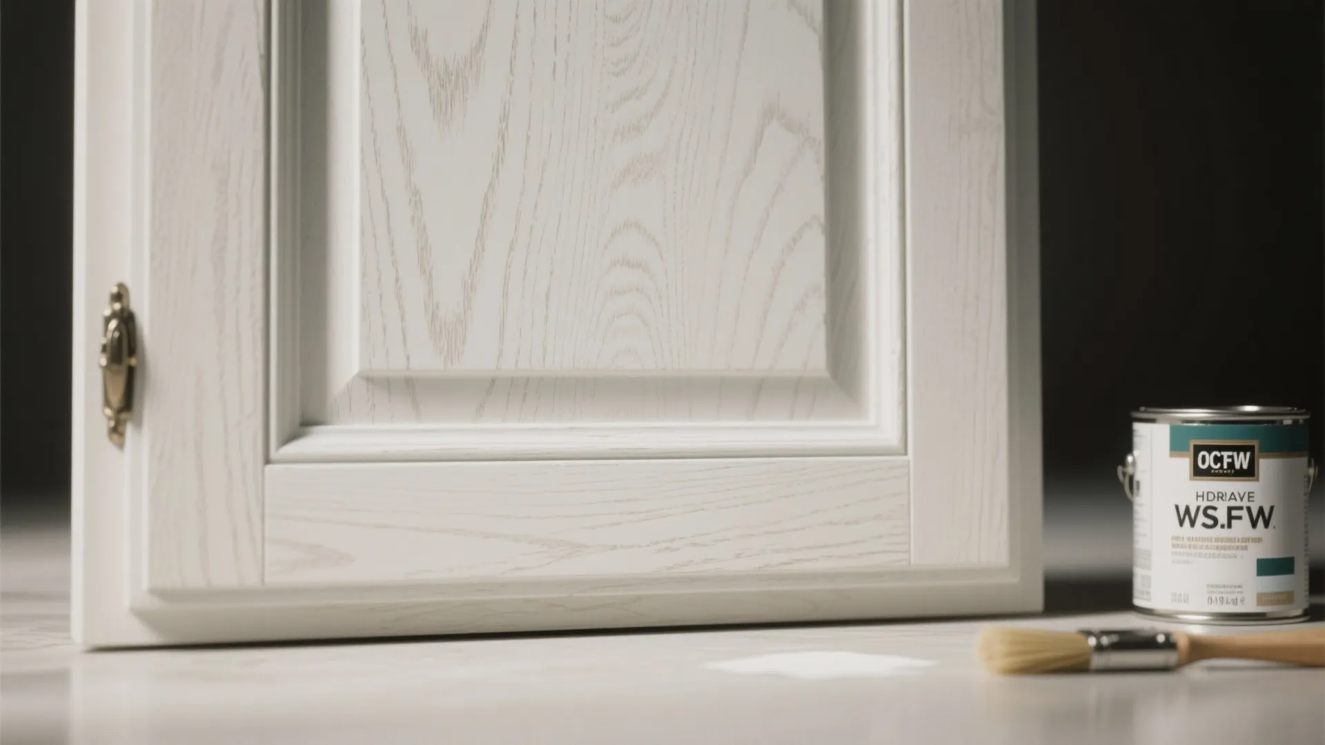 5. Painted Accents with Oak Frames