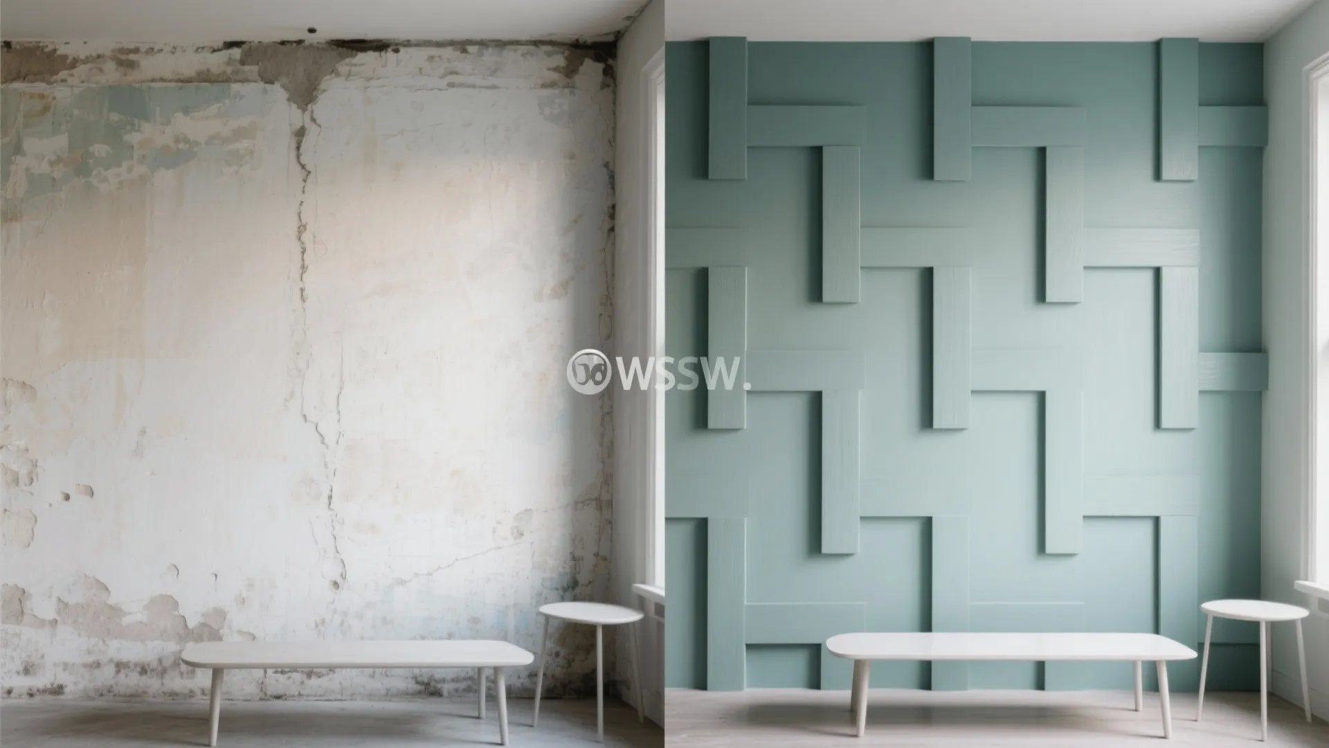 4. Painted geometric grid for personality