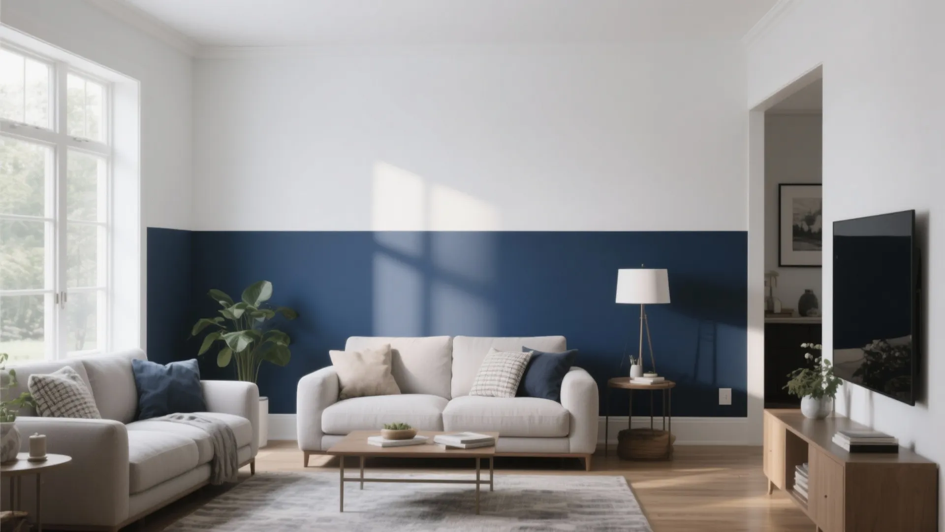 4. Painted Half-Walls