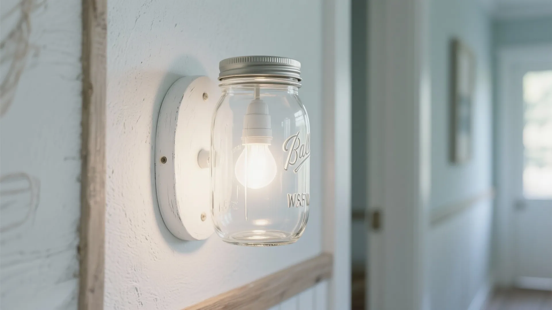 2. Painted Jar for Softer Glow