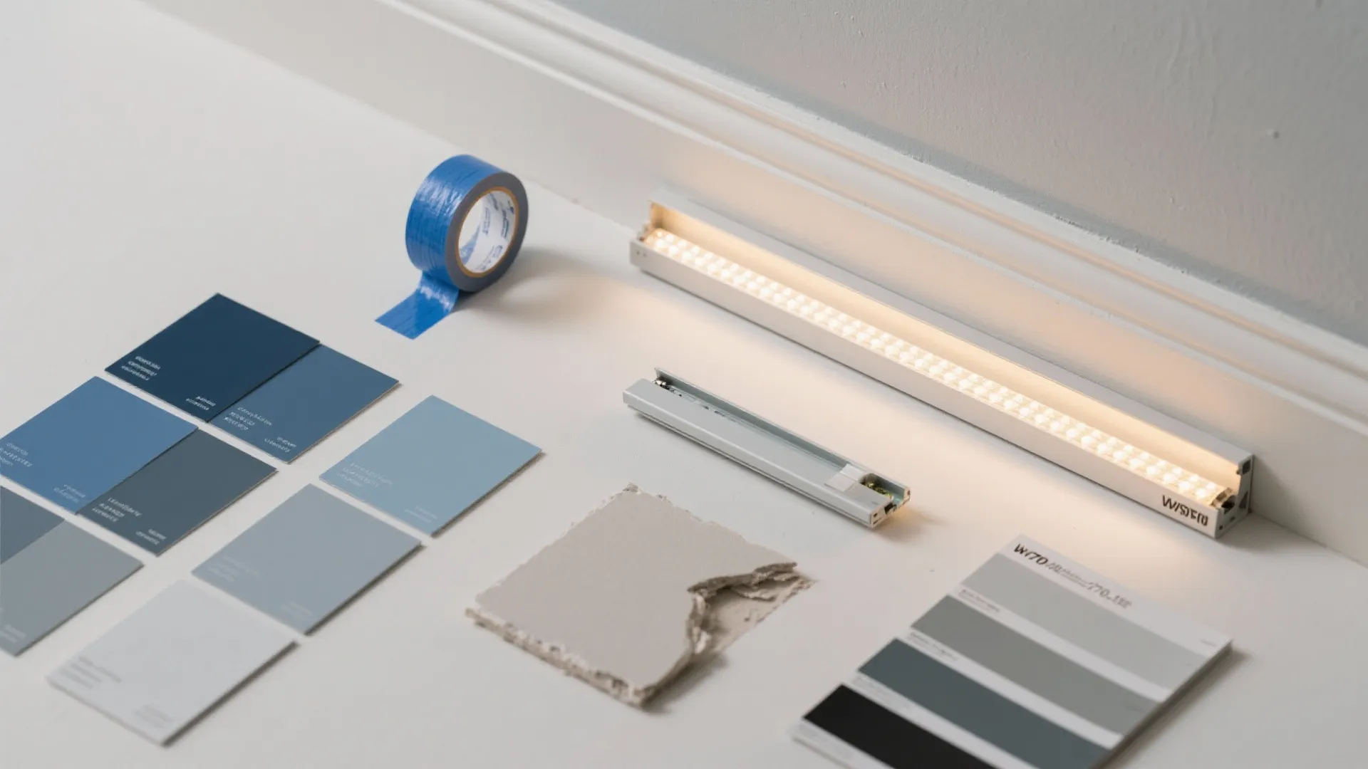 Painted Ceiling Block + Narrow Perimeter Wash