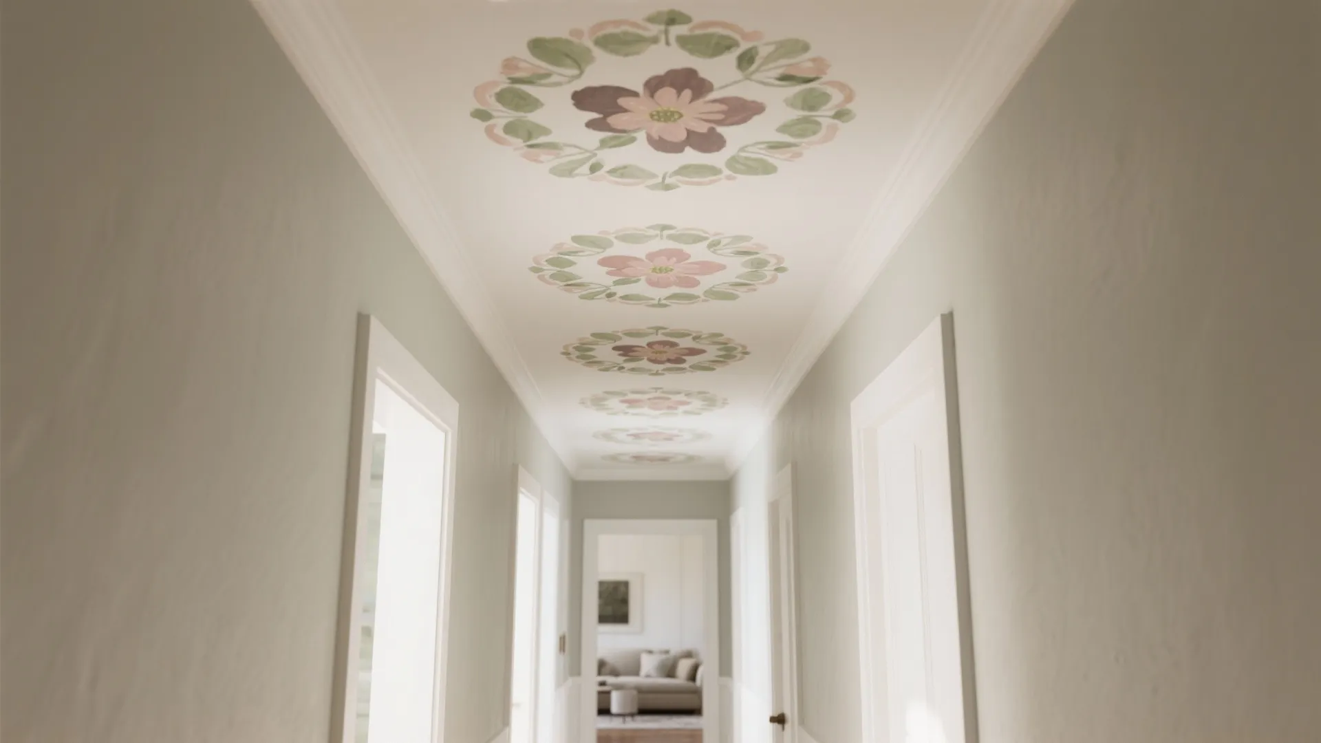 Painted Floral Medallions