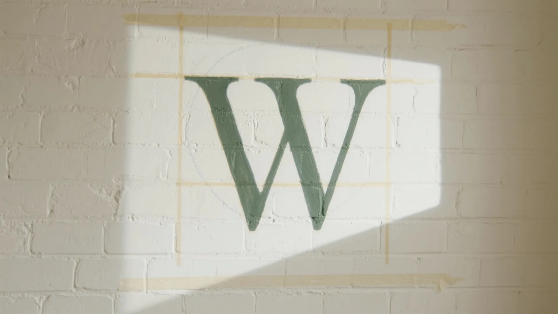 Painted Monogram with Projector Tracing