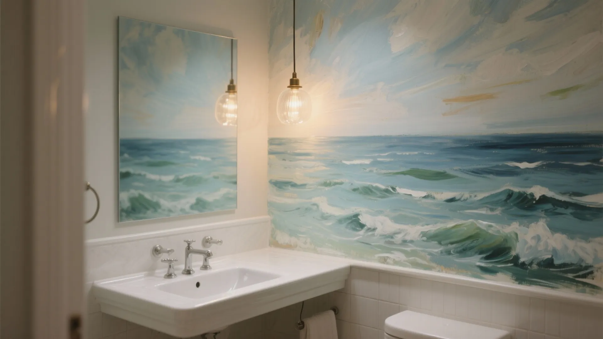 3. Hand-Painted Mural or Stencil