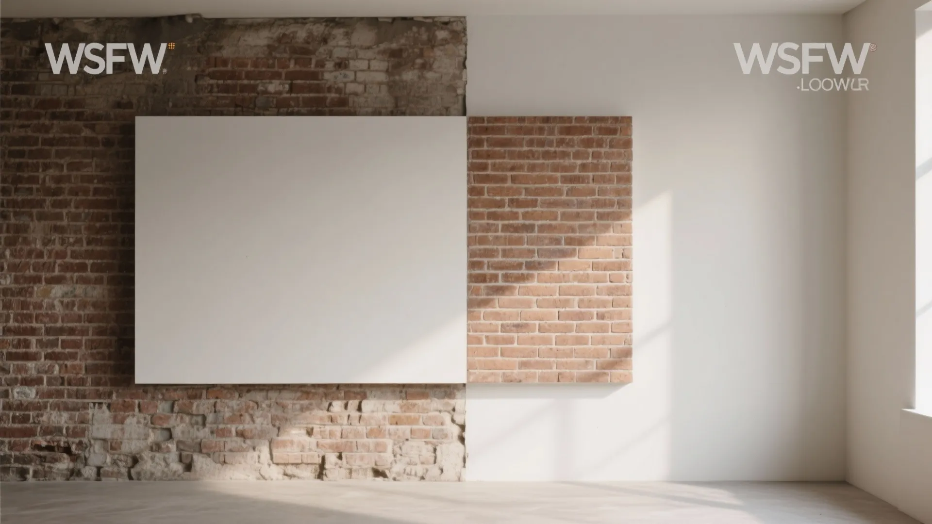 Contrasting Painted Brick Panel