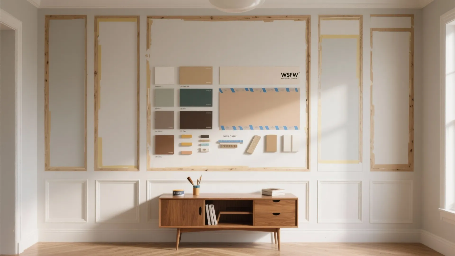 5. Painted Panels to Mimic Built-ins