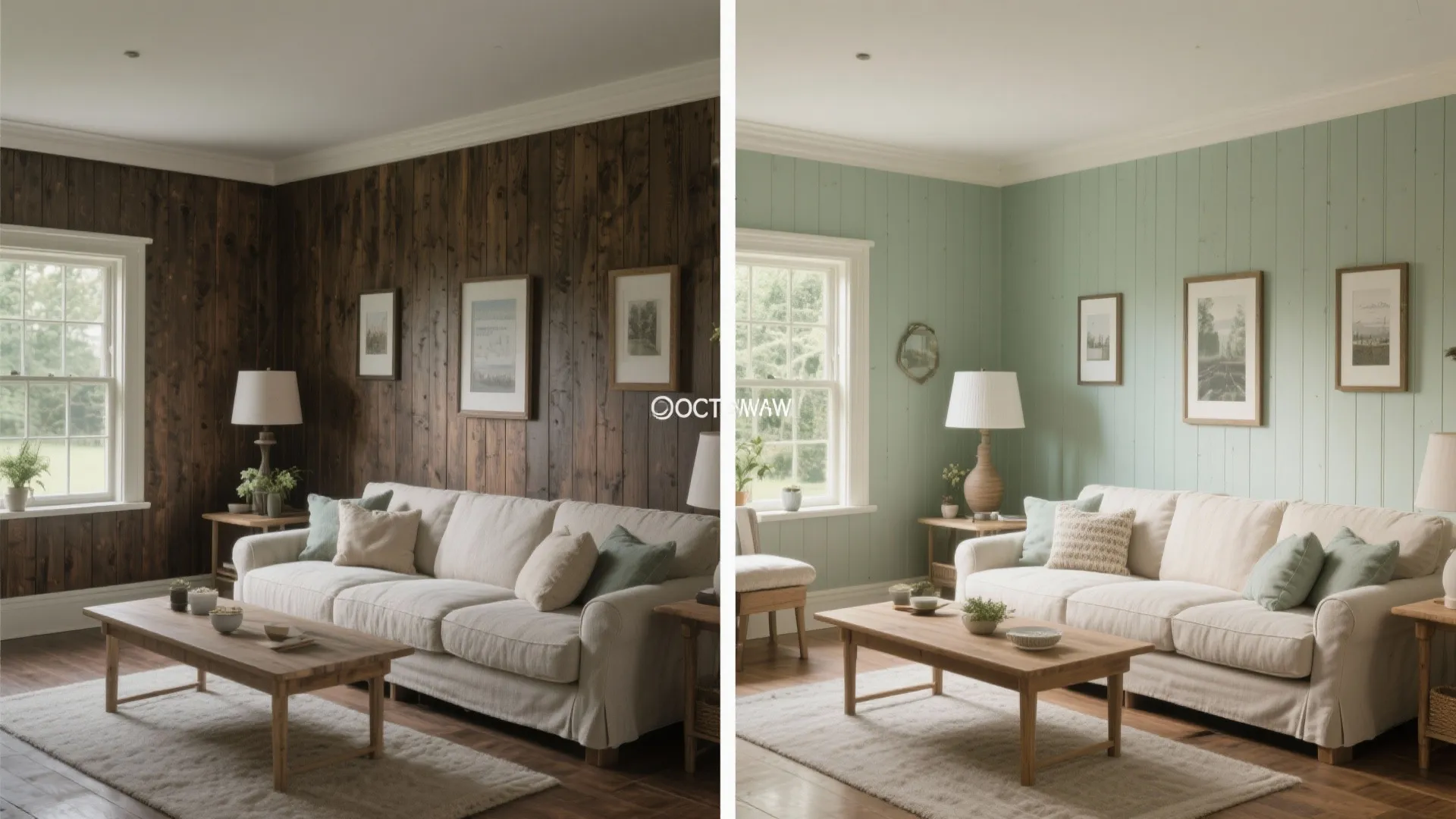 9. Painted Wood Paneling