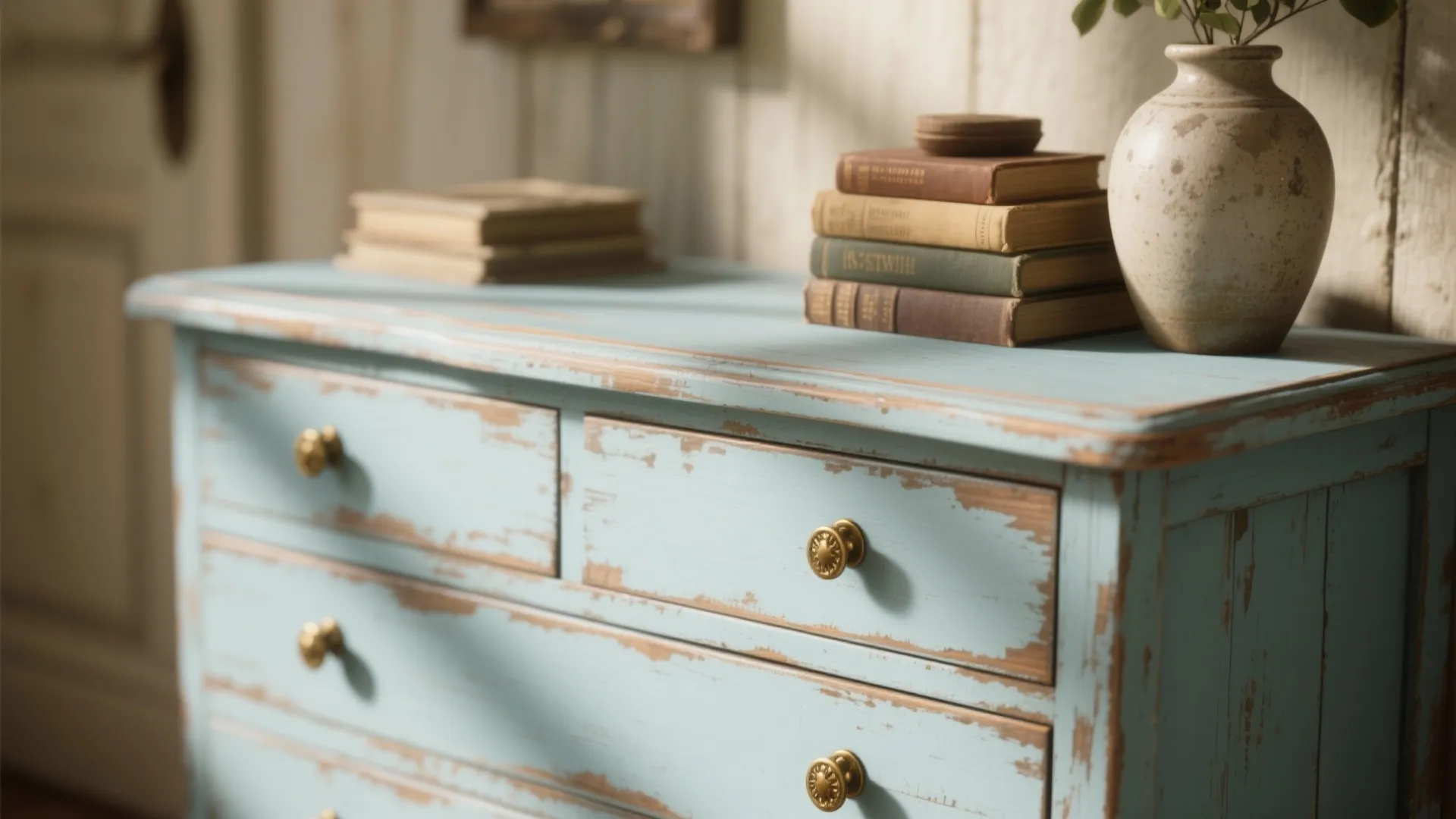 2. Painted Furniture with Patina