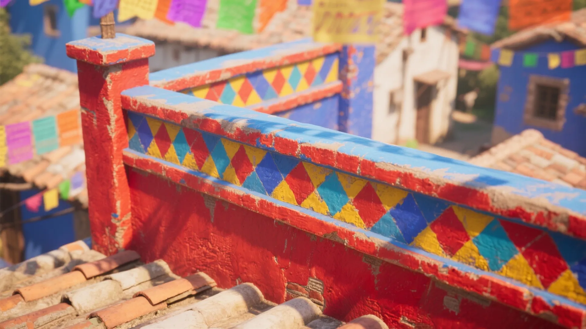 Painted and Patterned Parapet