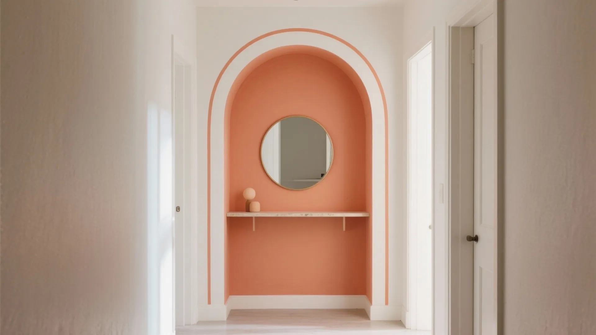 Painted Pop Arch: Color-Blocked Curves Without Construction