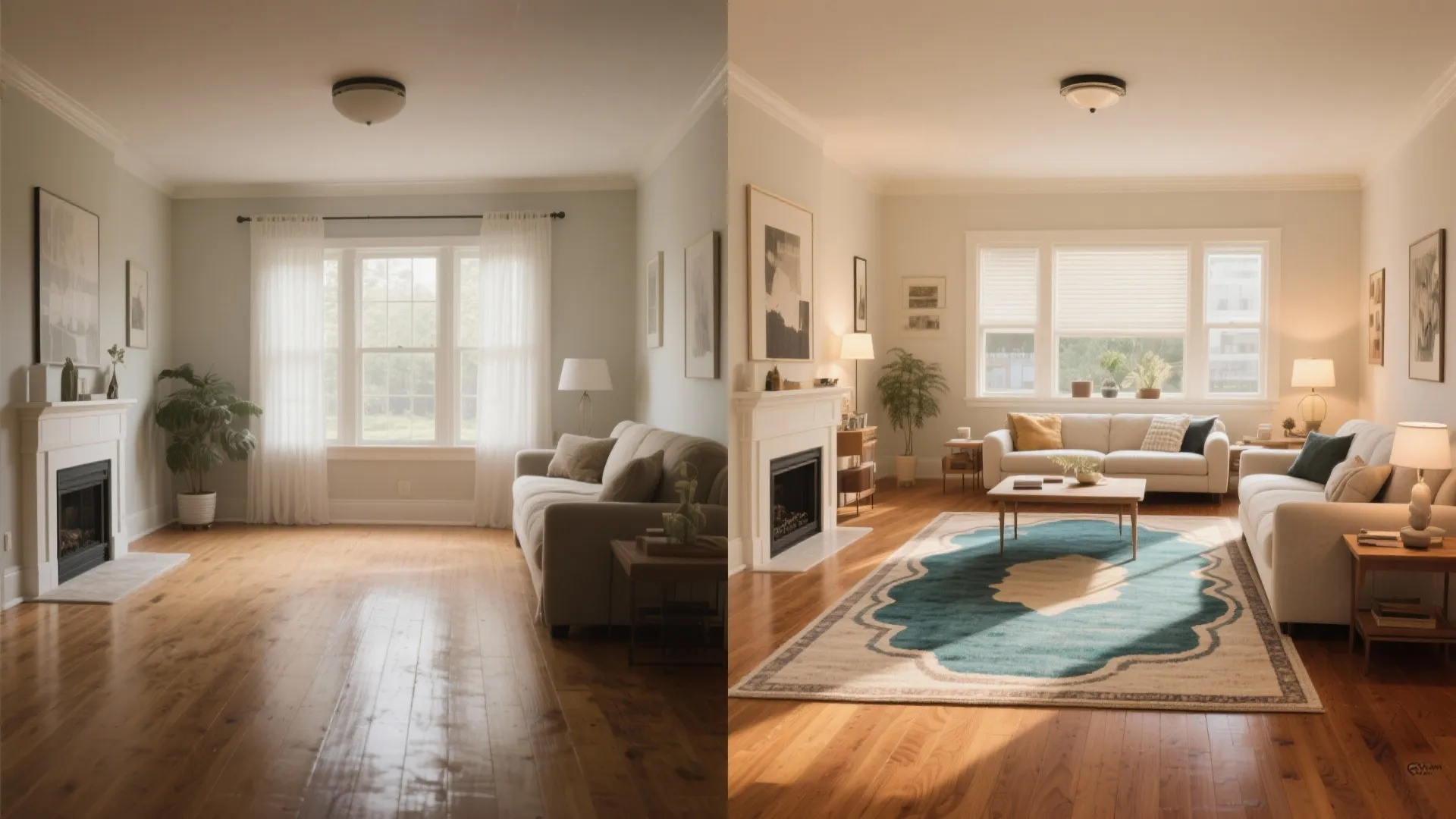 4. Use flooring tricks to extend the visual field