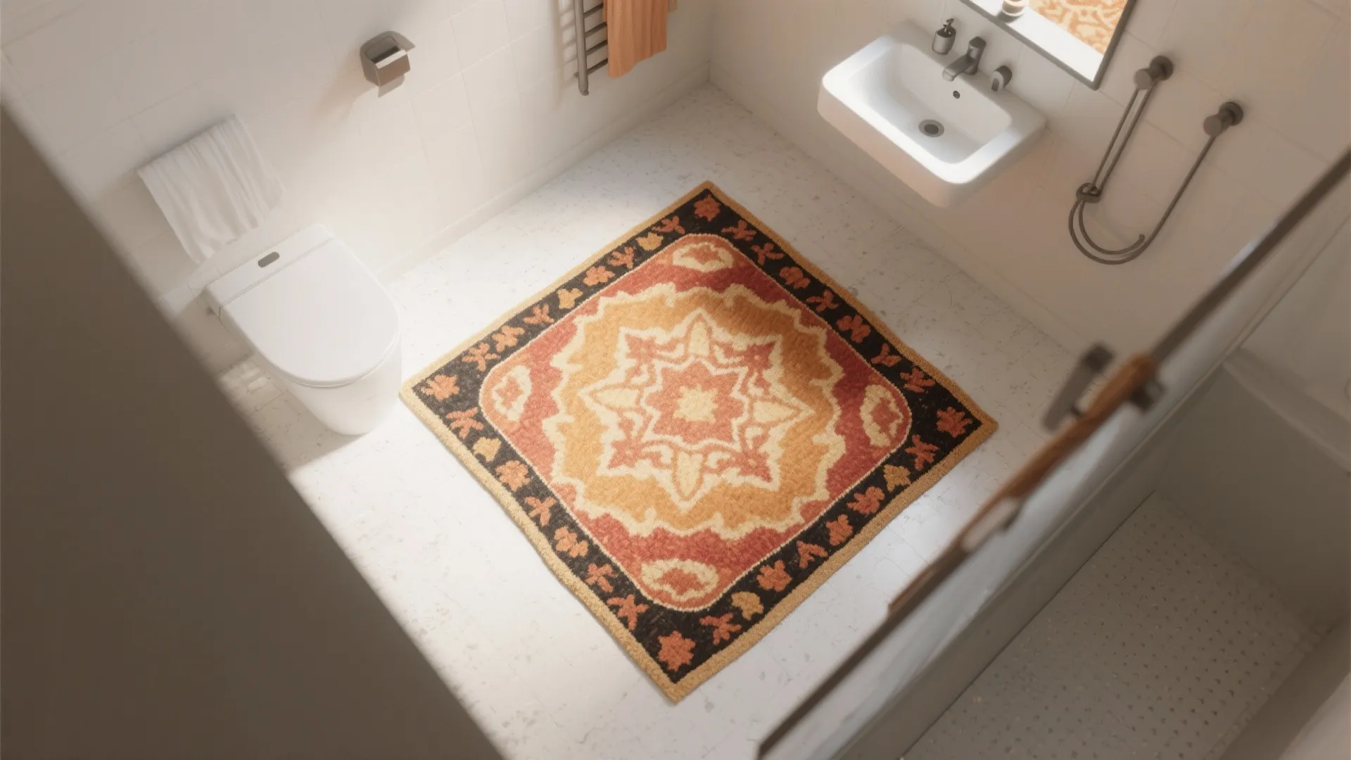 5. Bold Border or Rug Illusion