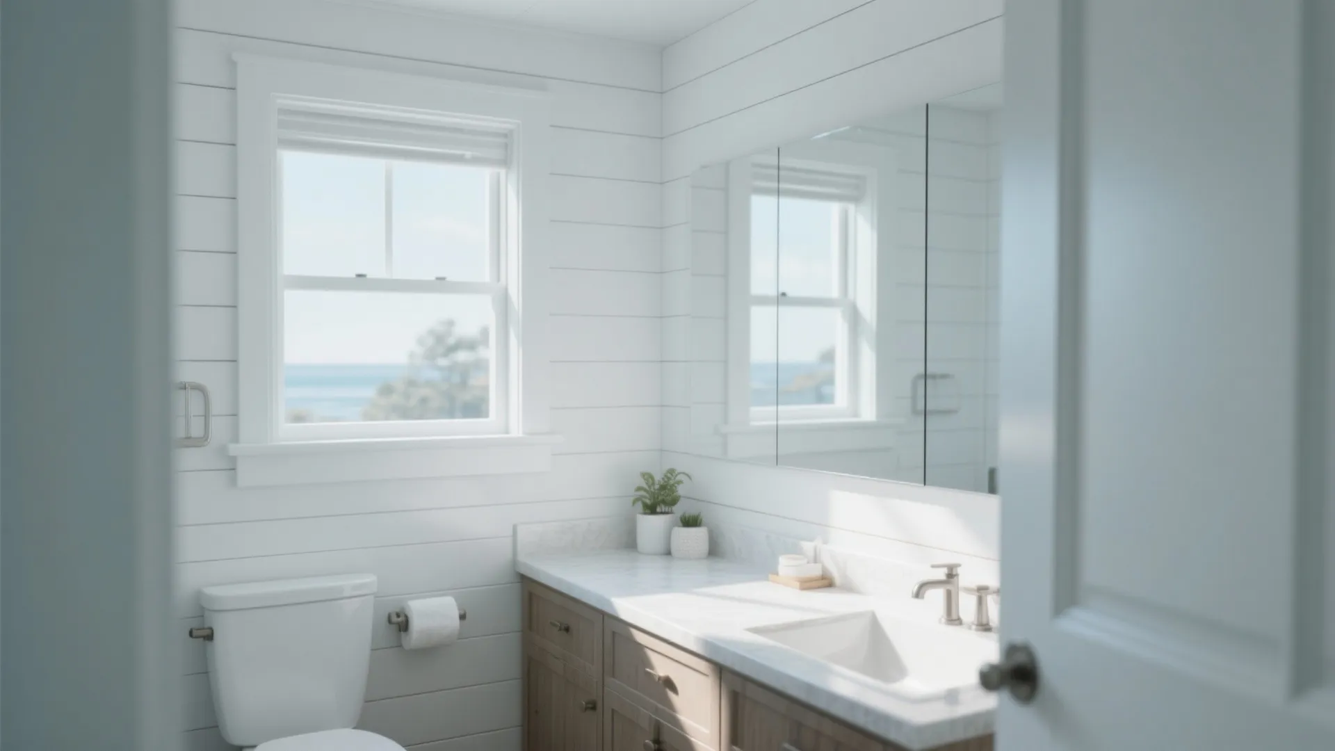 2. Painted shiplap (moisture-friendly)