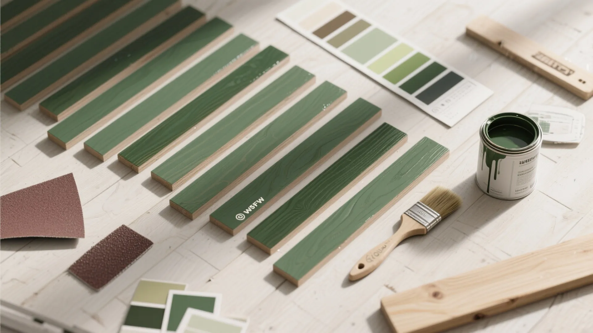 3. Painted slats for bold color and easy updates