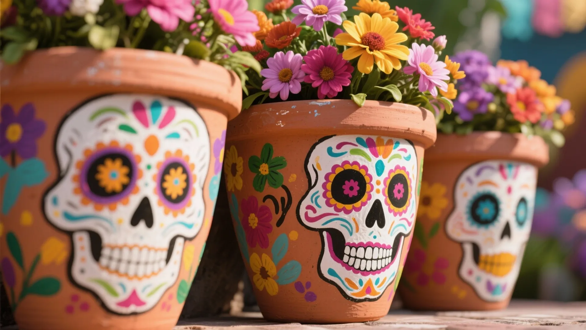 5. Painted Terra Cotta Pots