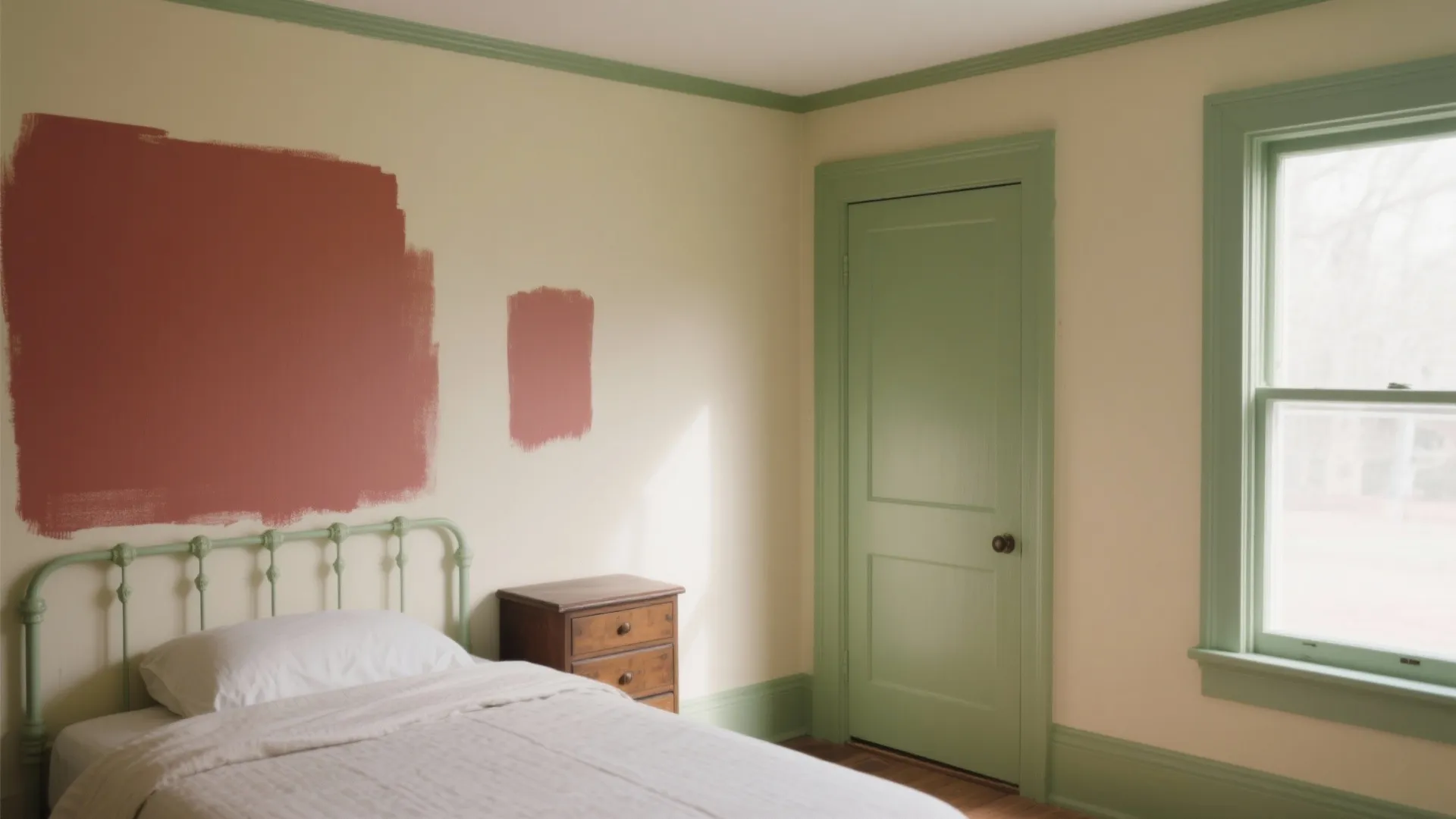 3. Painted Trim and Muted Wall Colors