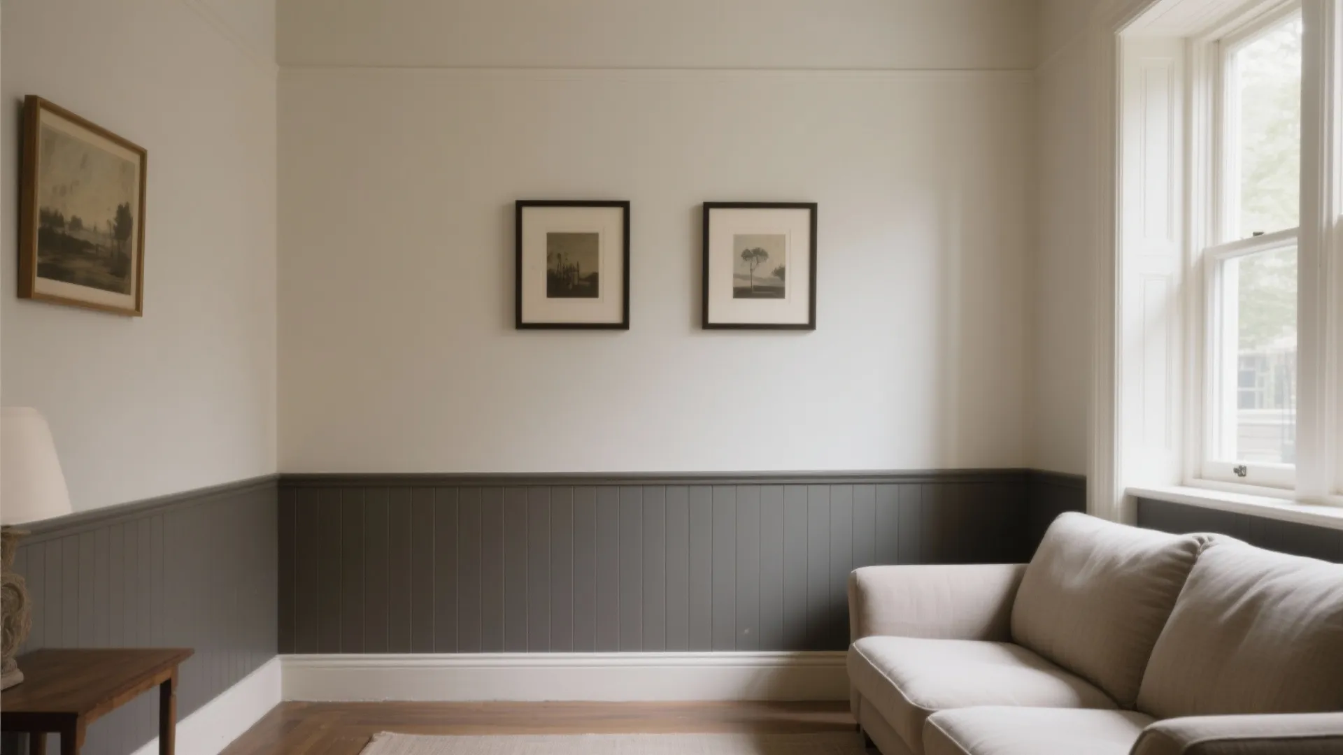 Idea 2: Painted wainscoting that frames art (and life)