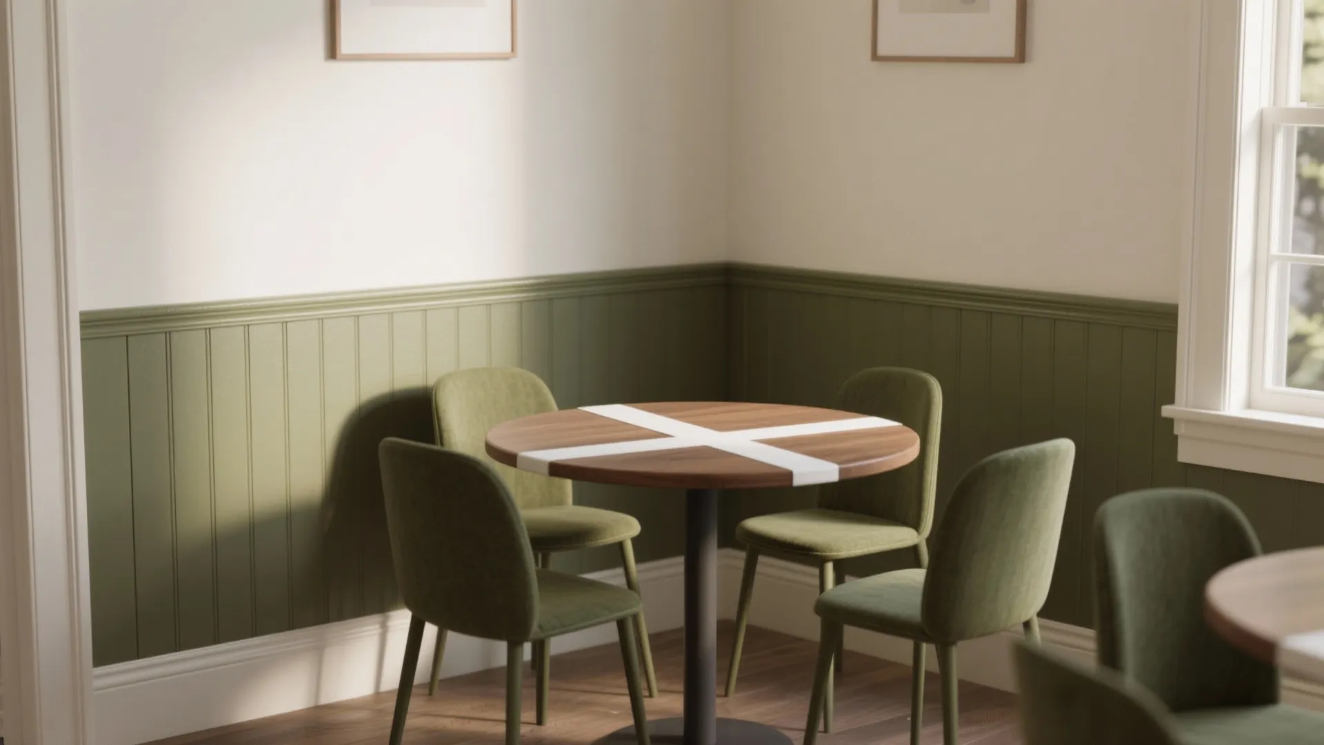 Horizontal Two-Tone “Painted Wainscot”