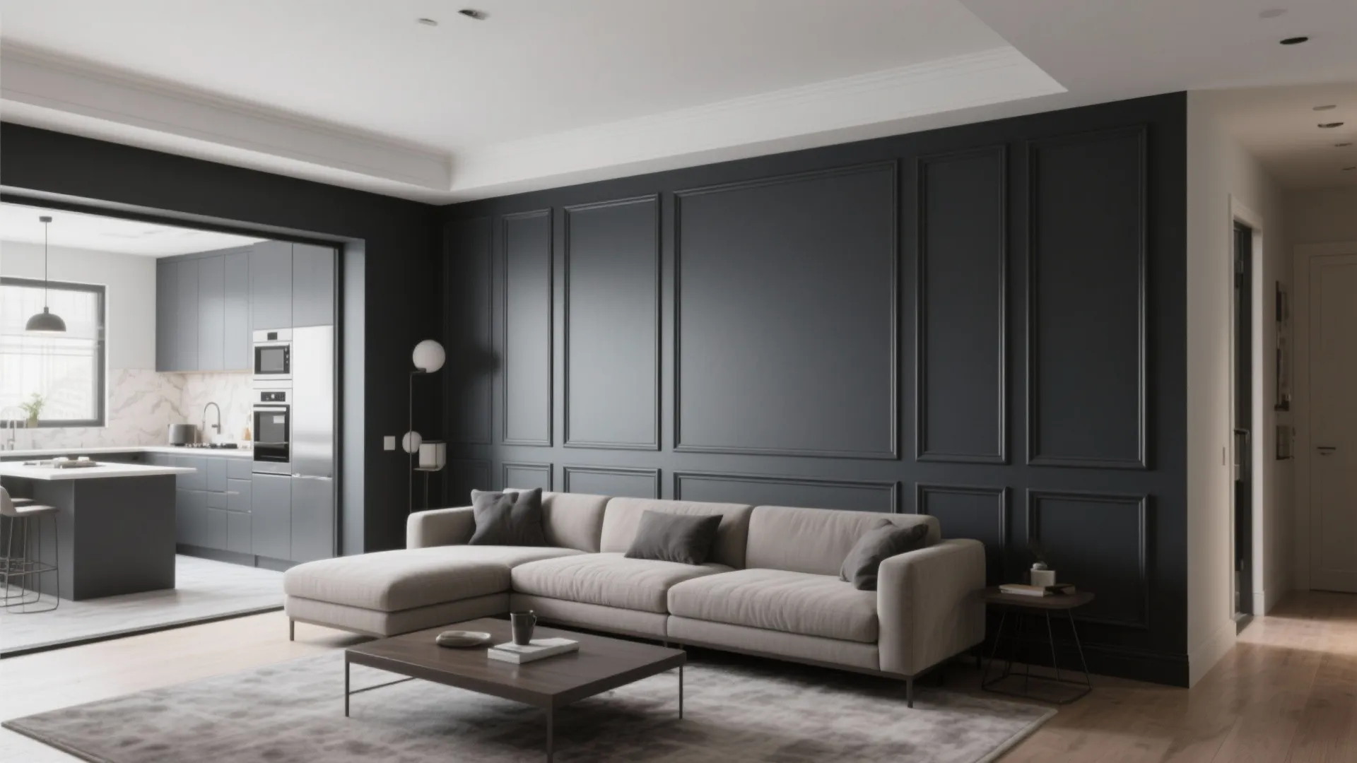 3. Painted Wainscoting with a Modern Twist