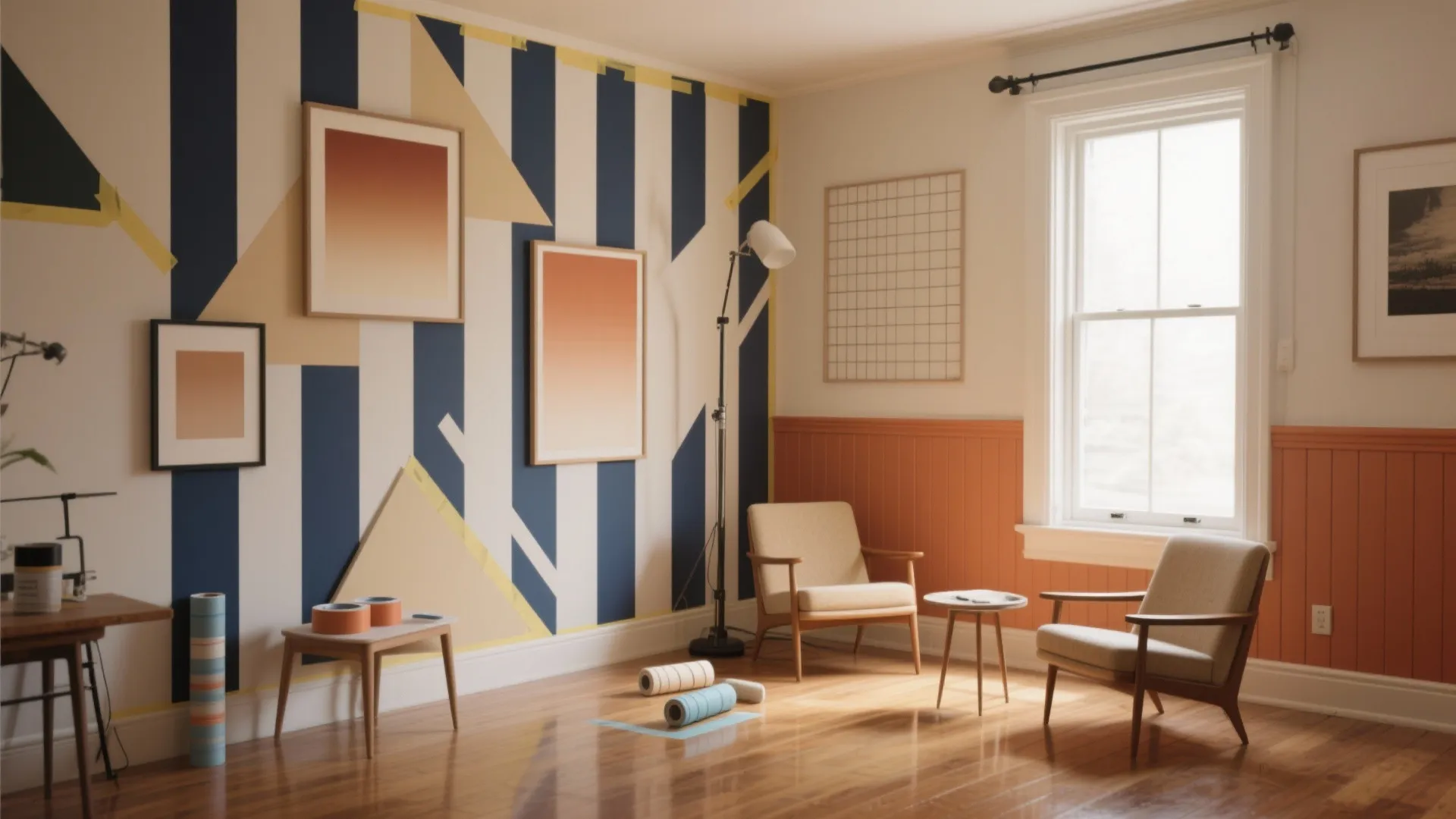 Wall Designs with Paint and Tape — 5 Ideas: Creative, budget-friendly wall patterns you can DIY with painter’s tape