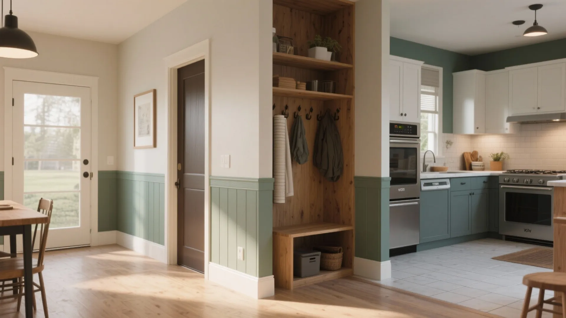 5. Functional Painted Zones: Define with Roller, Not Walls