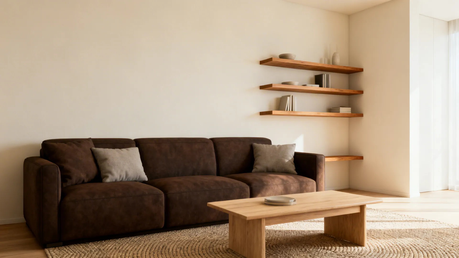 1. Pair with light walls and warm wood accents