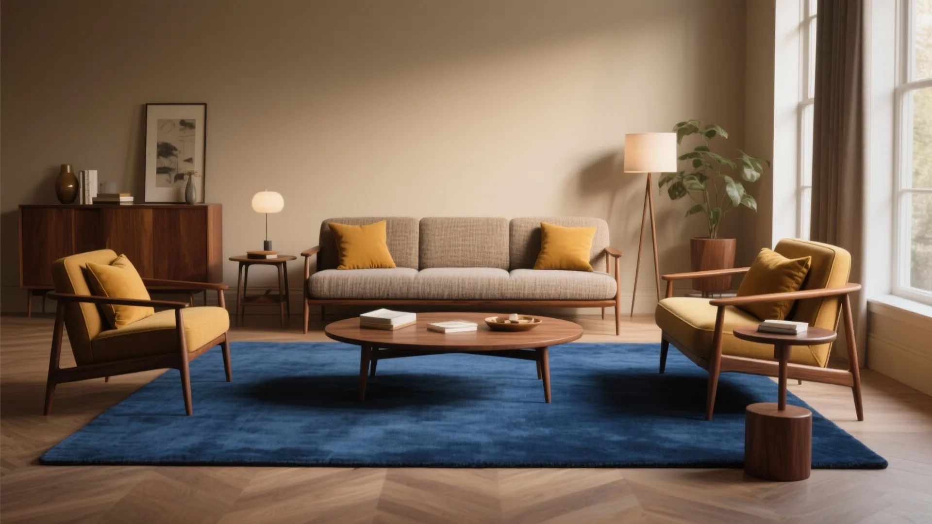 4. Pair royal blue with warm neutrals