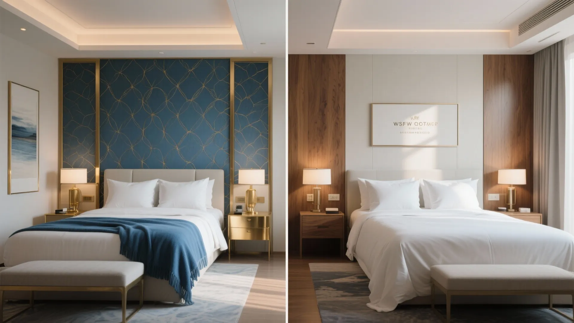 2. Distinct Master and Guest Rooms with Consistent Palette