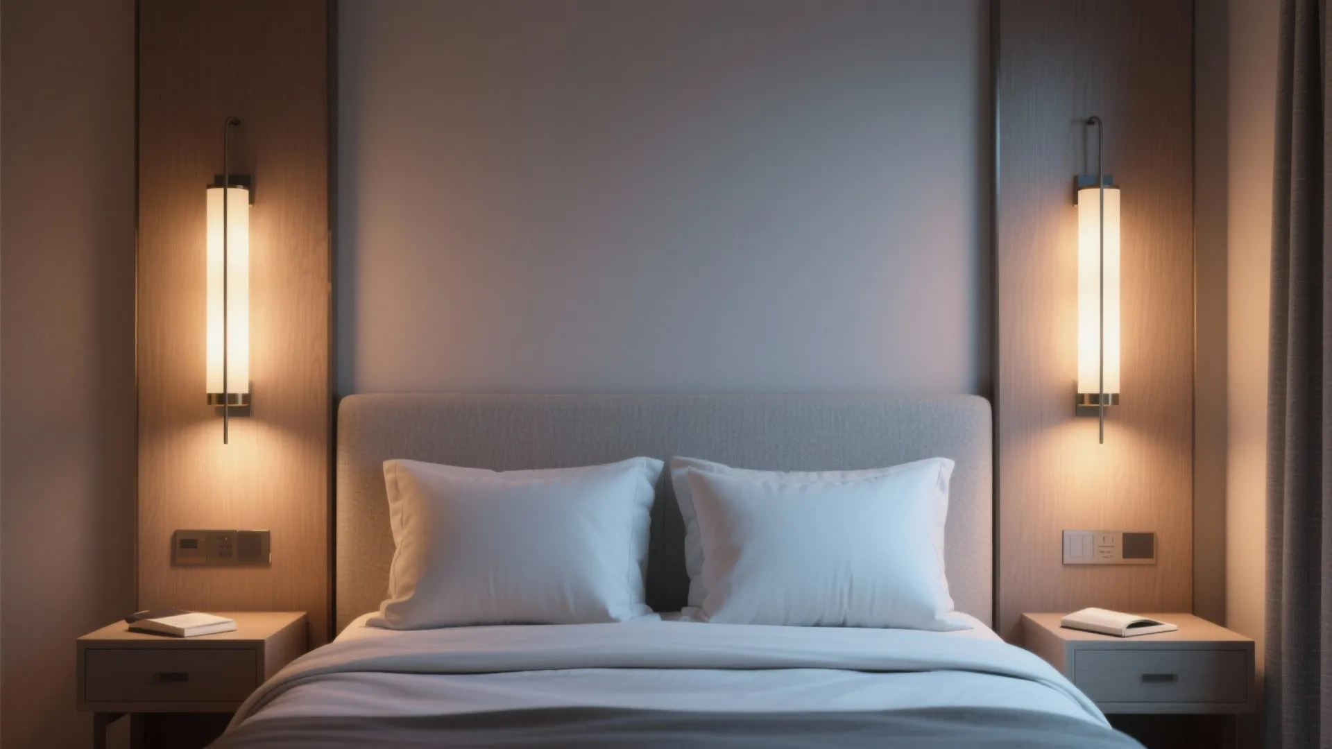 2. Paired Sconces for Bedside Symmetry