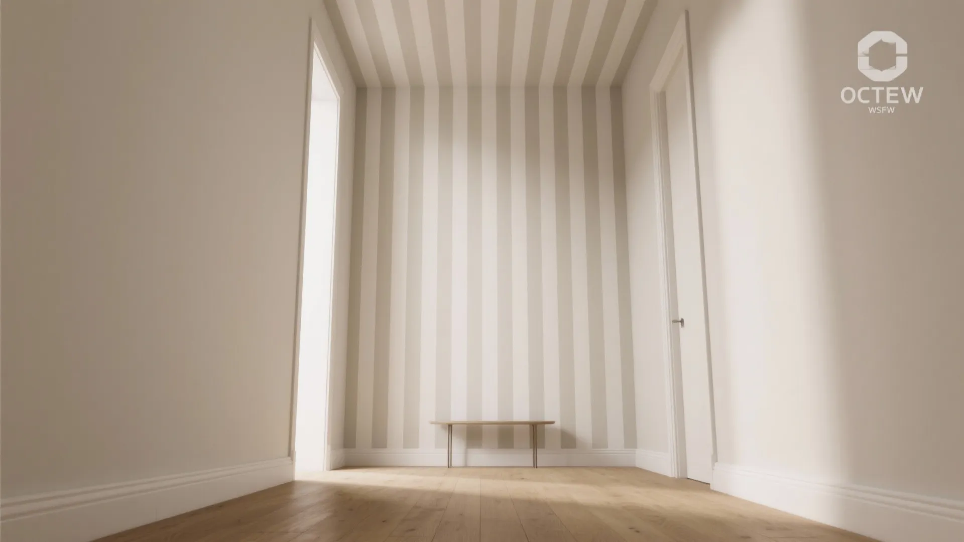 5. Pale accent walls and vertical nuances to add height