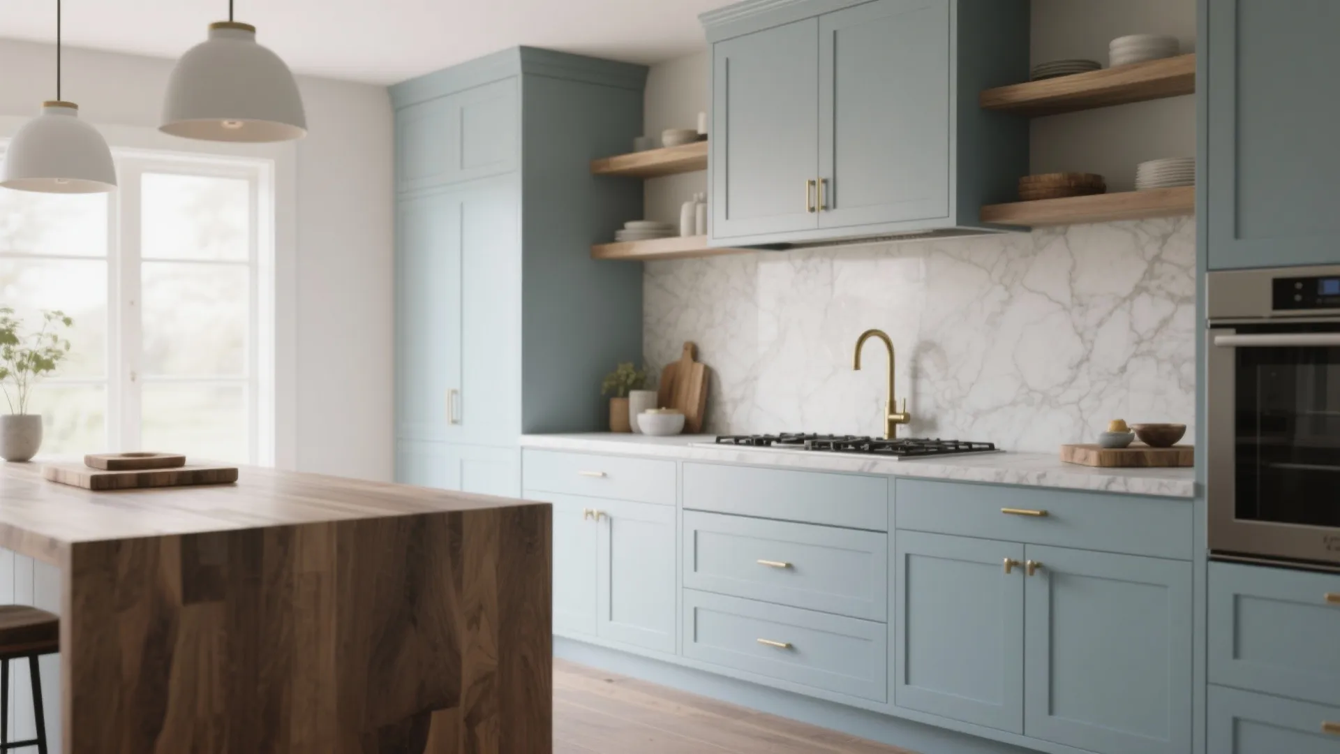 3. Painted kitchen cabinets for subtle color