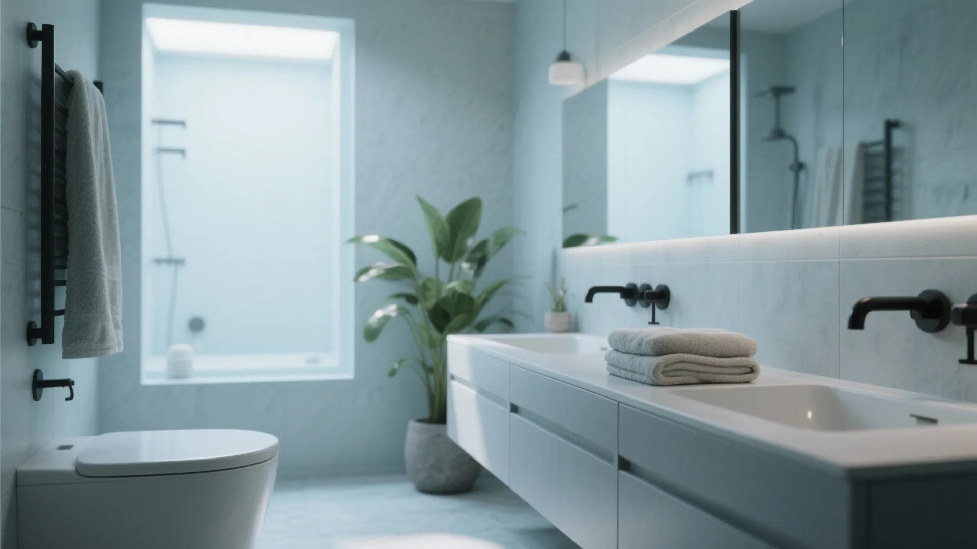 5. Pale Blue-Gray for a Spa-Like Feel