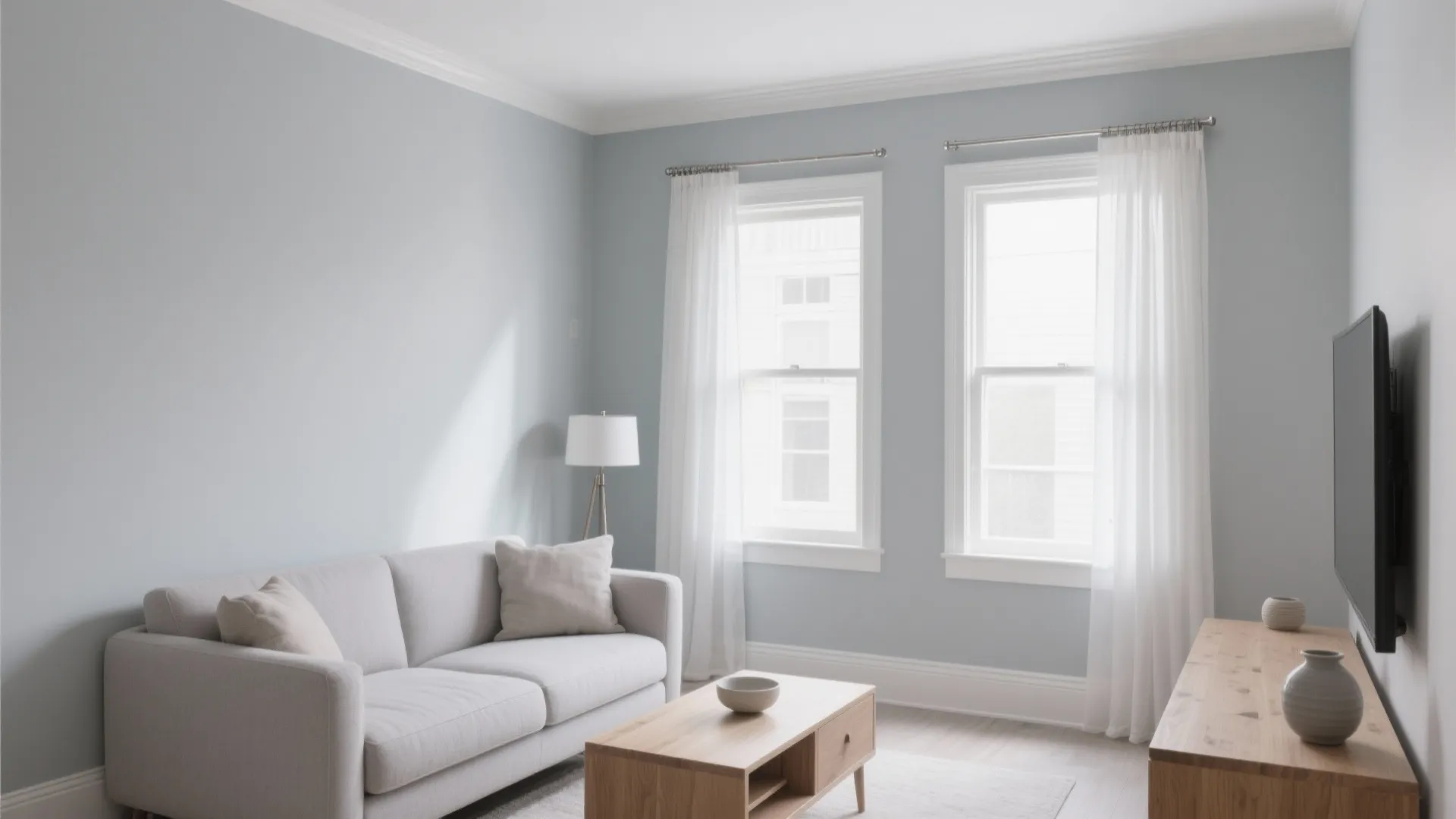 2) Pale Gray with High-LRV to Brighten Tight Spaces