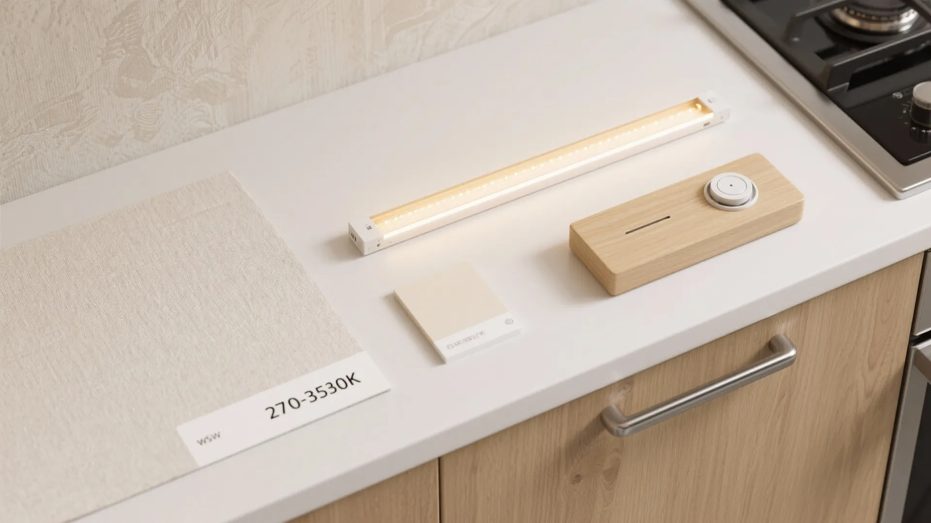 Soft Layered Lighting + Pale Wallpaper