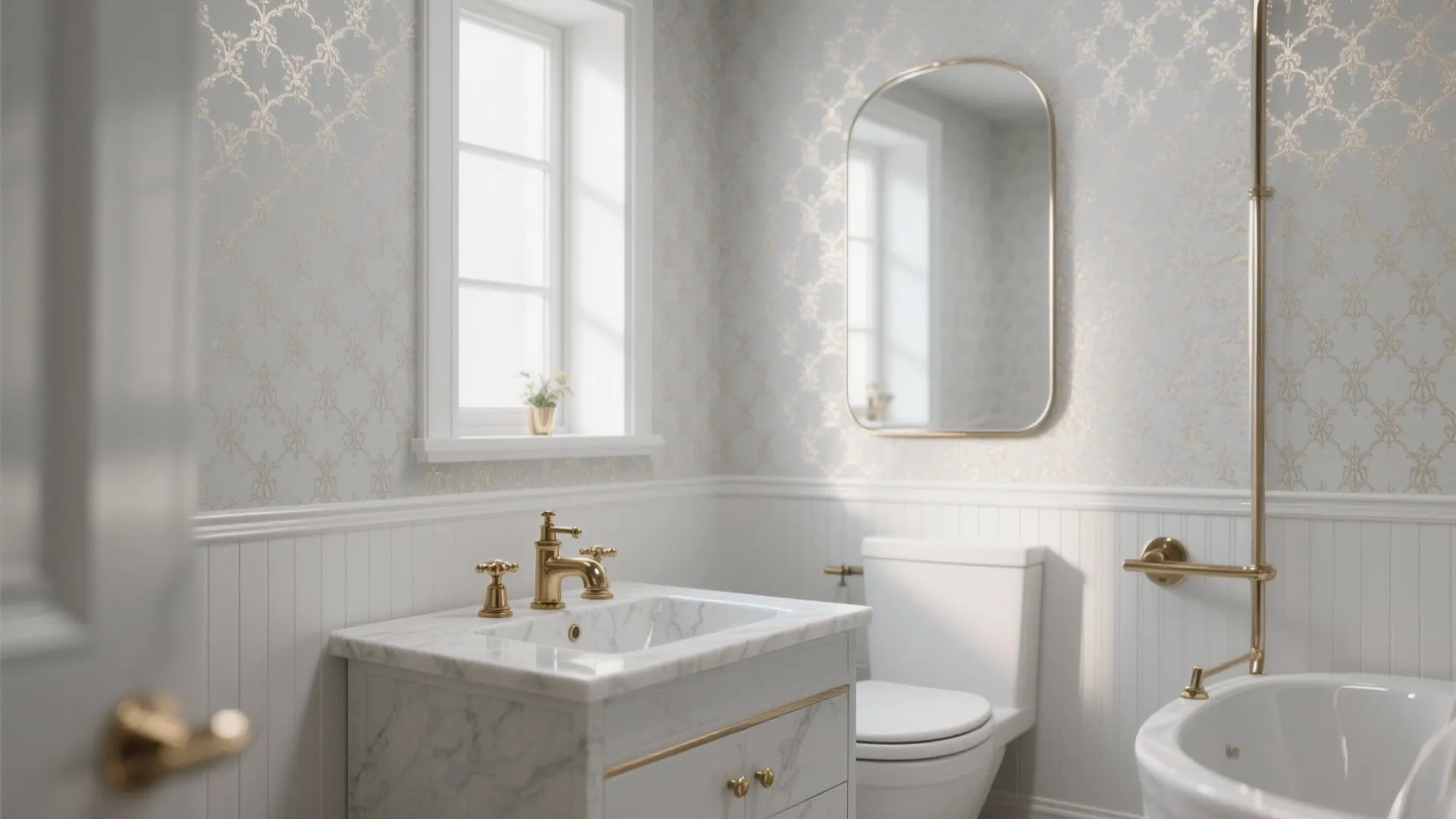 2. Pale patterned grey with metallic accents