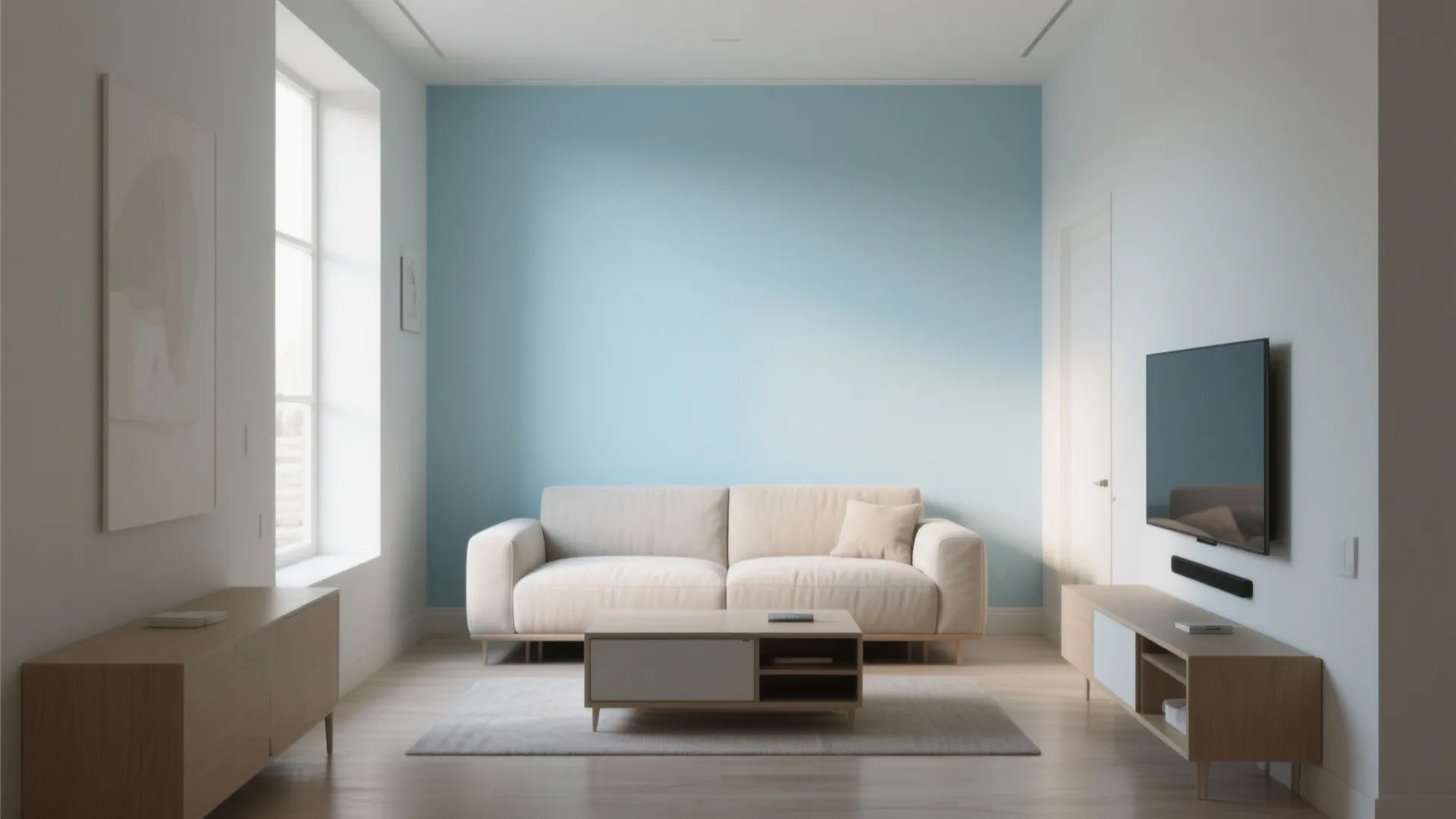 3. Pale Sky Blue as an Accent Wall