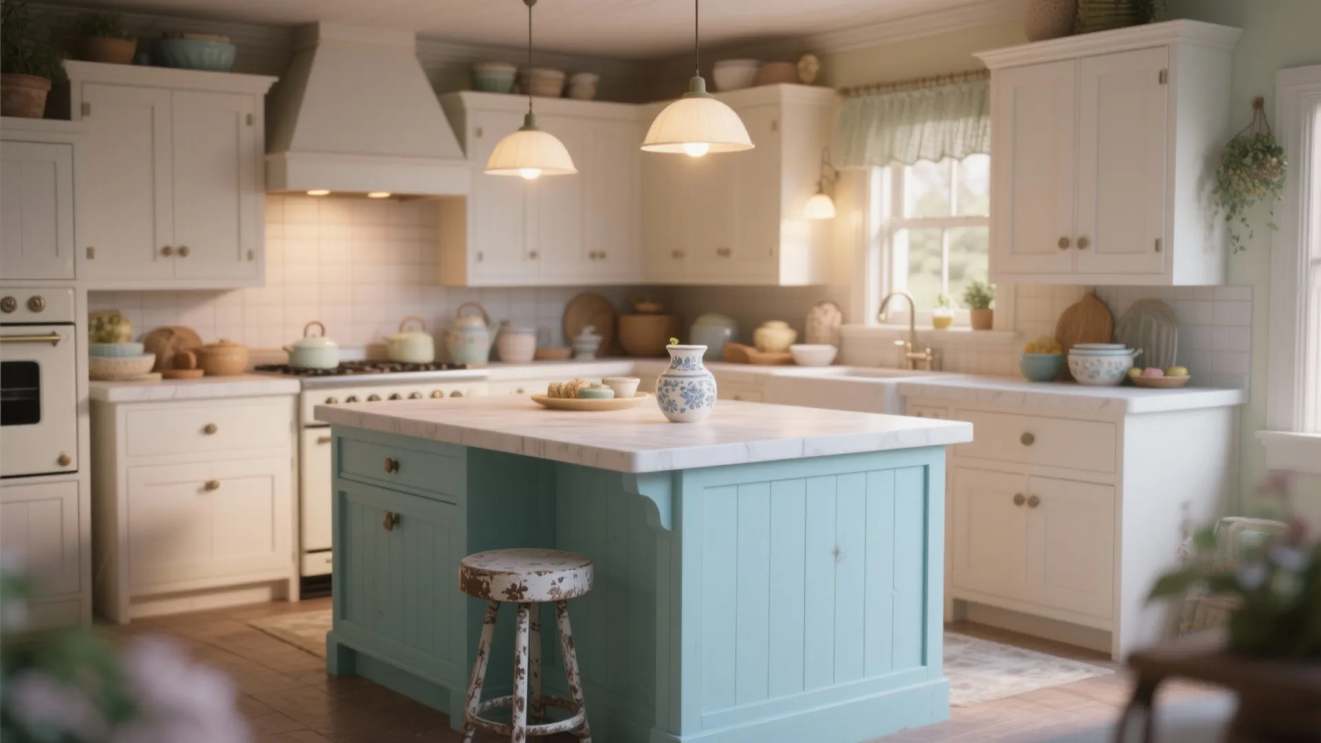 4. Soft Pastels (Blush, Pale Blue)