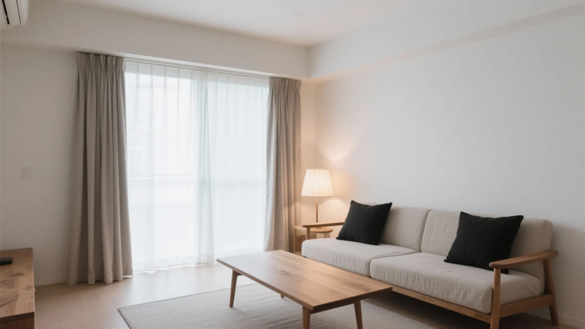 色と素材は“3色＋1素材”：日式風格の静けさを2LDKに馴染ませる