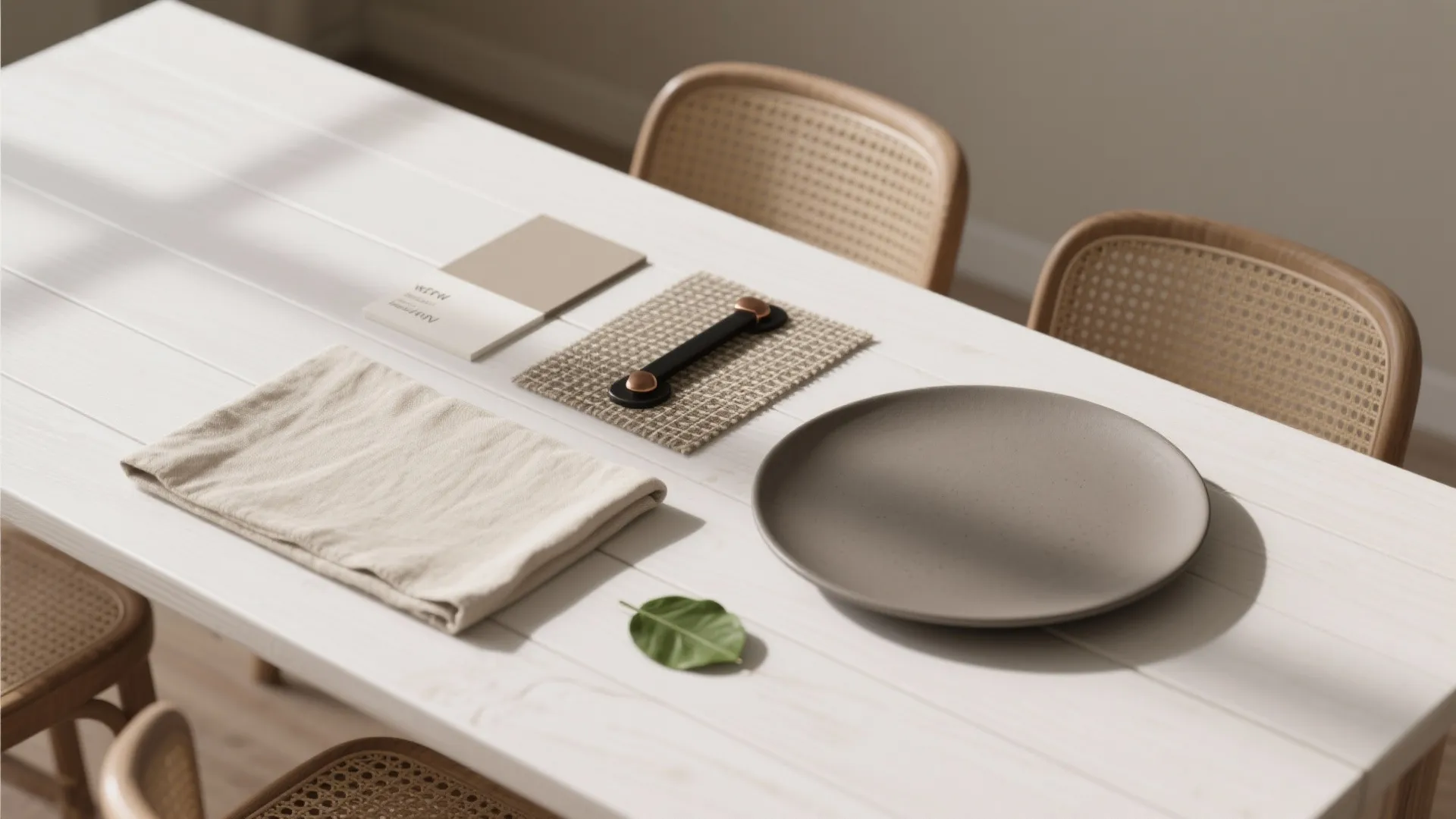 4) Calm Neutrals with Warm Wood Texture