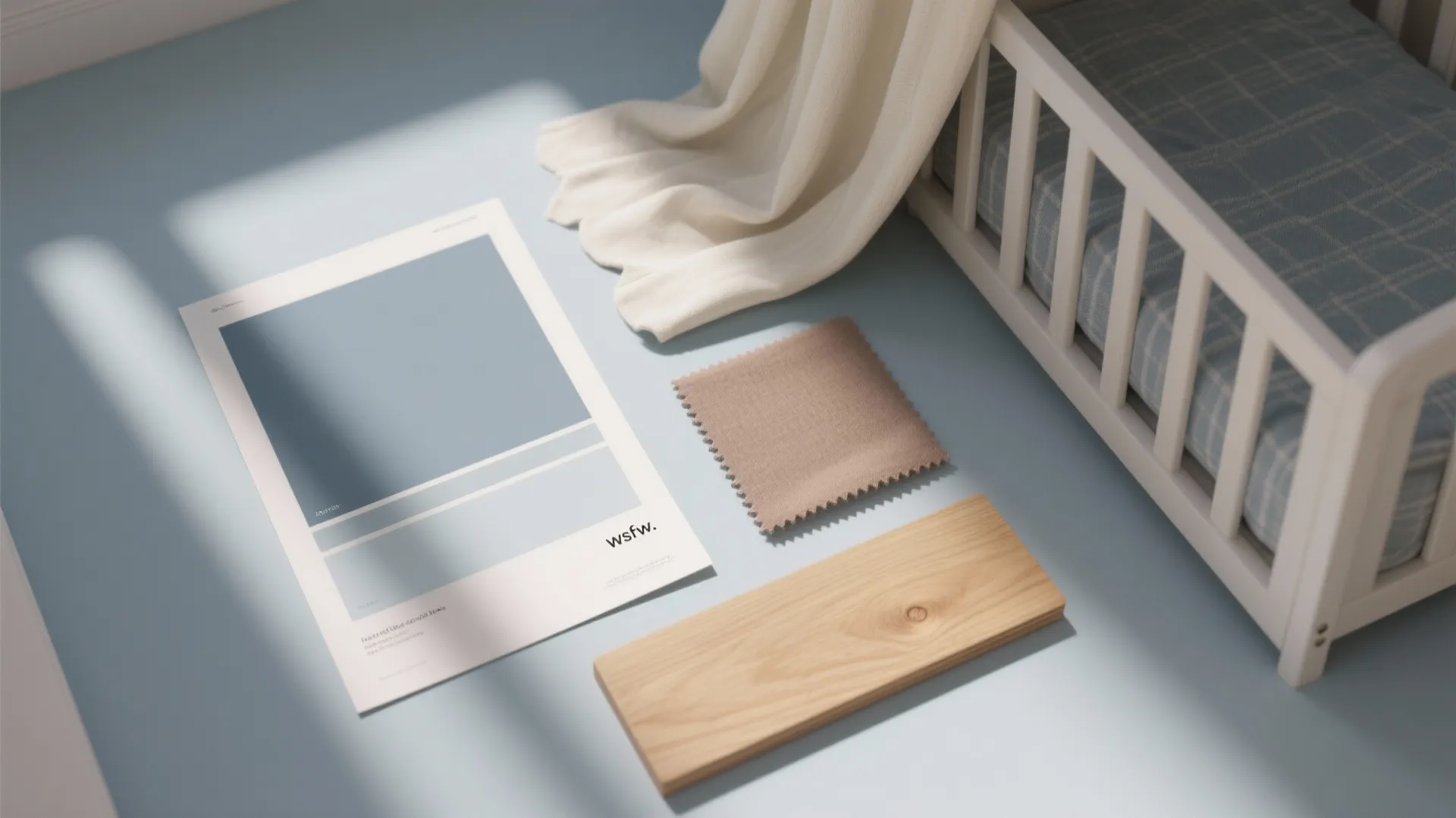 1) Soft Modern Blues with Earthy Neutrals