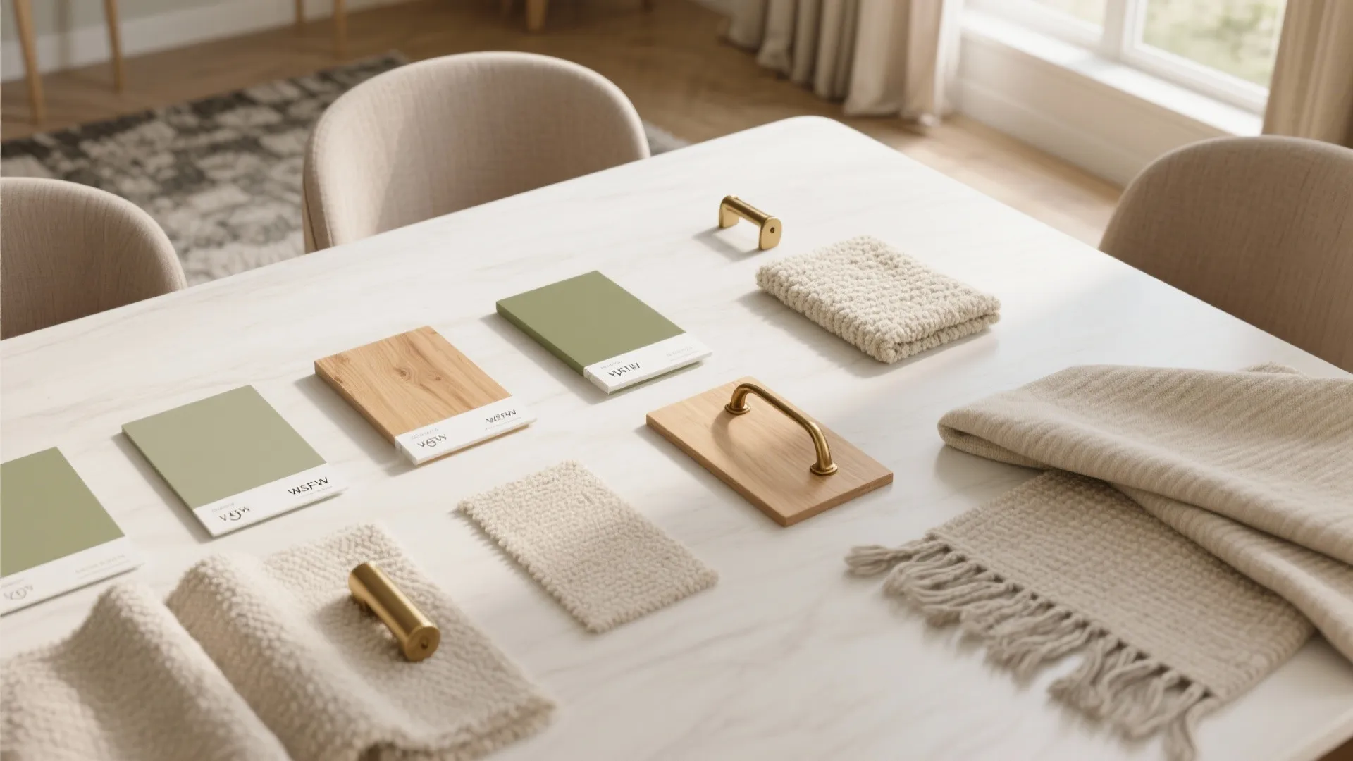 Cohesive color, material rhythm, and subtle contrast