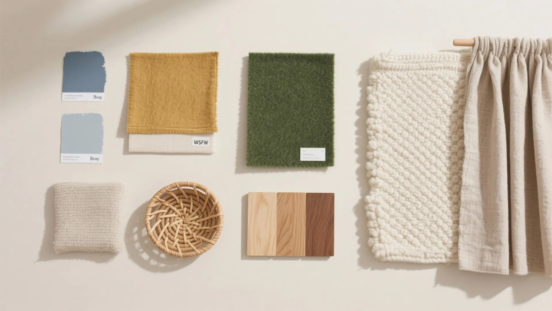 Soft Blue-Grey Palette with Tactile Layers