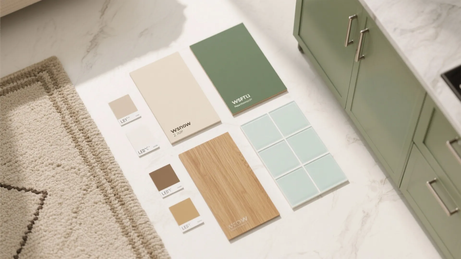 Light, Reflective Palette with Warm Wood Accents