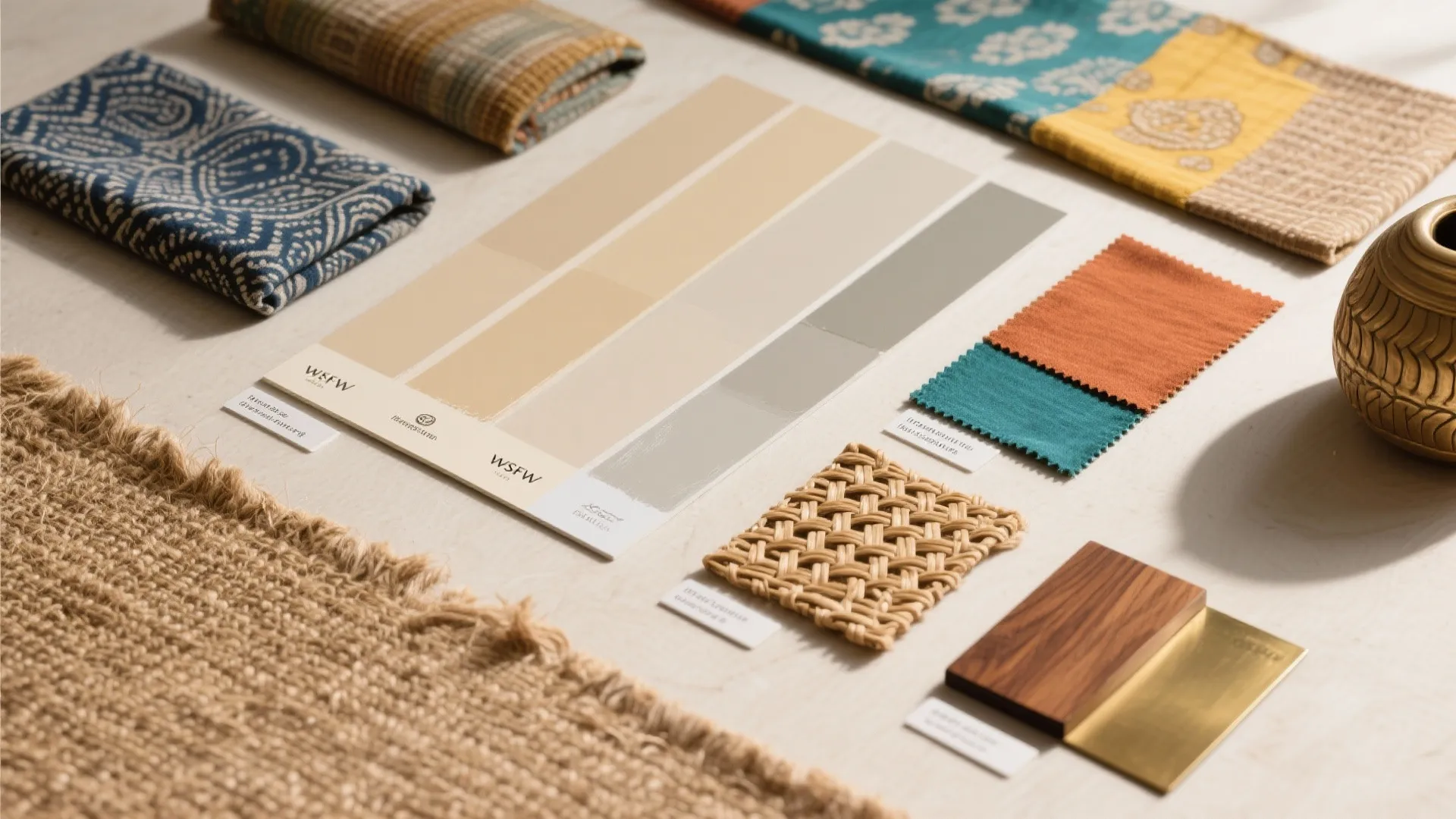 Warm neutrals + one accent: an Indian modern palette