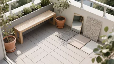 Serene Balcony Design with Natural Materials