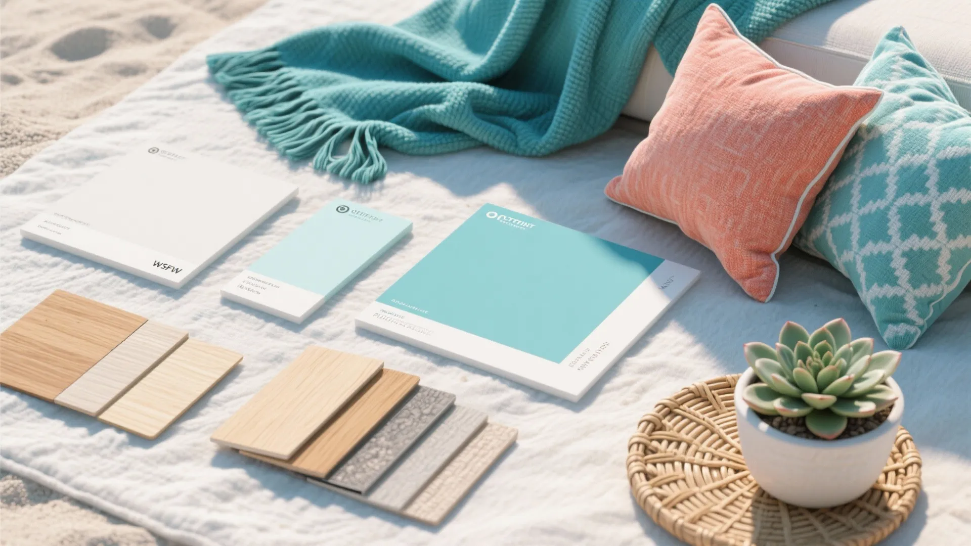 3. Light palette with bold accents