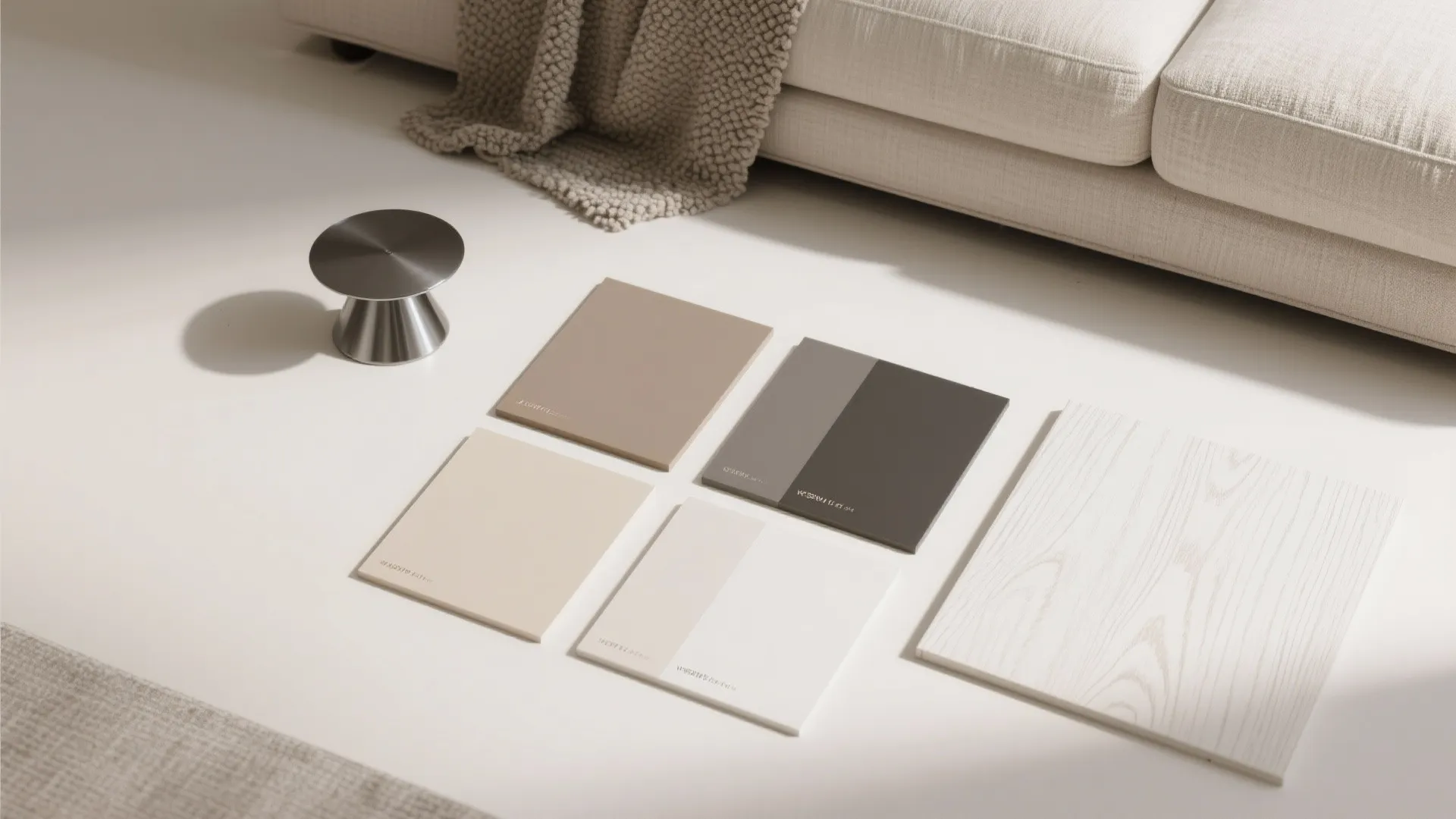 Minimalist palette with light, texture, and contrast