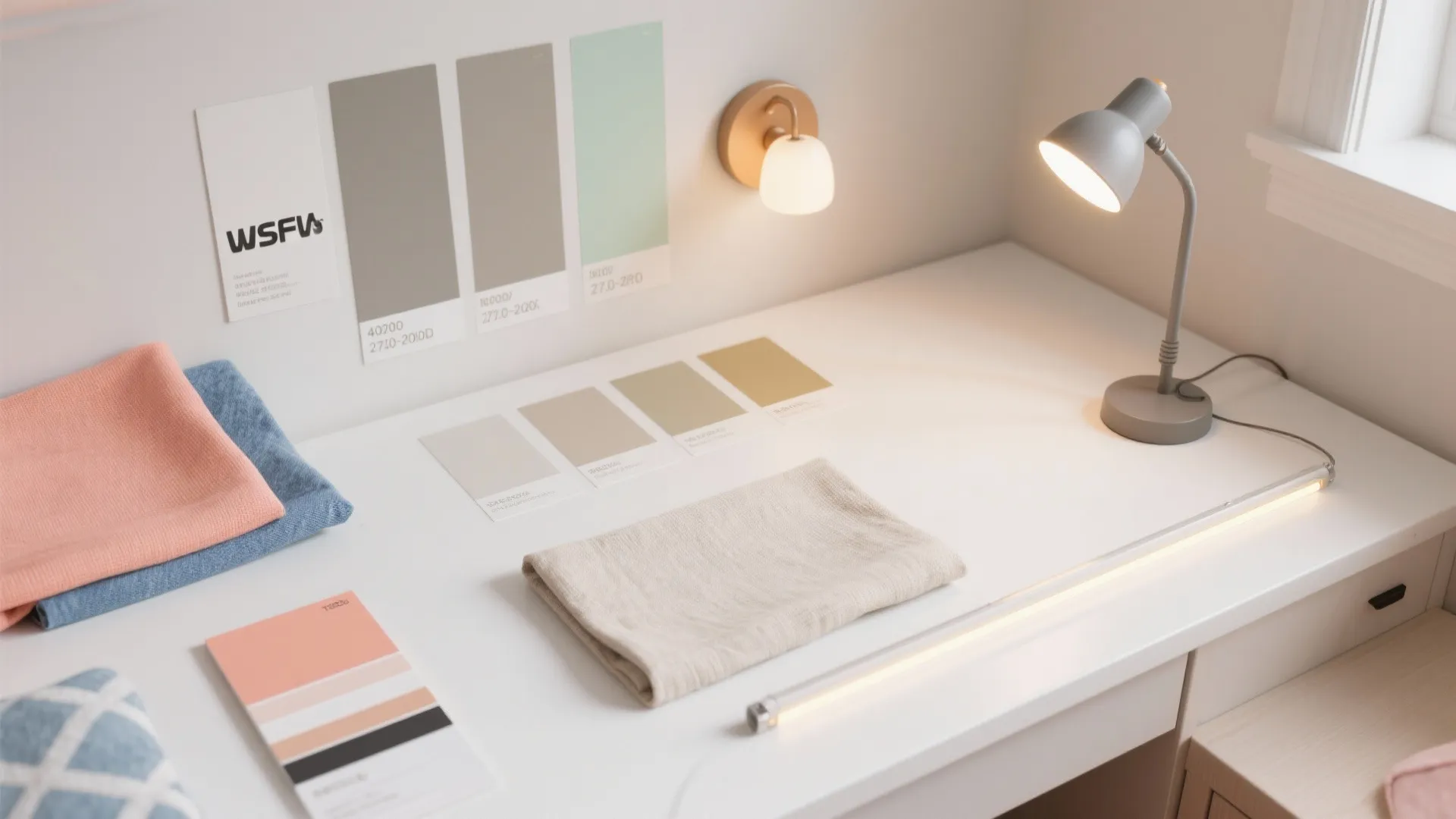 Airy palette, bold accents, and layered lighting