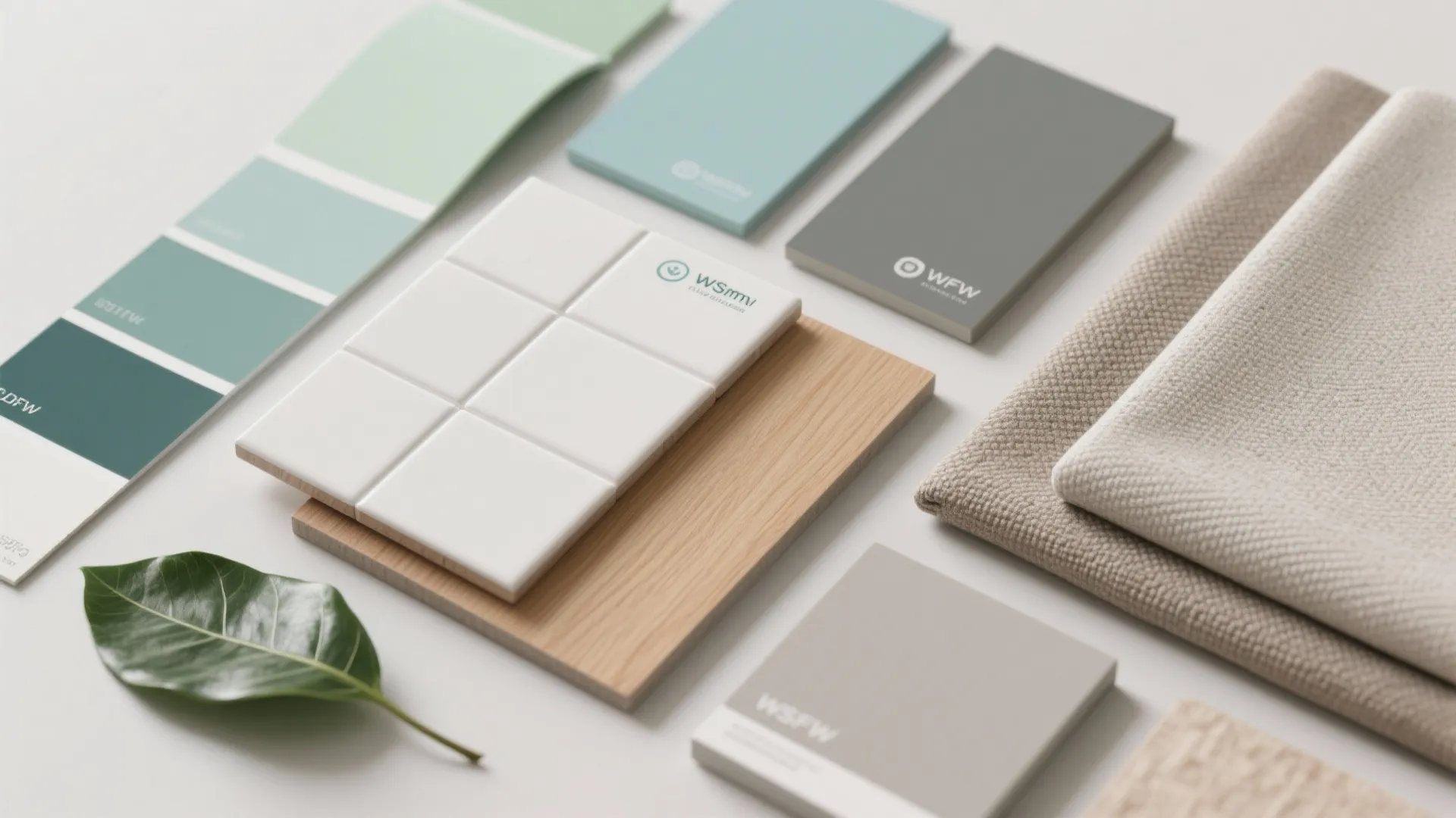 Calming color palette & natural materials