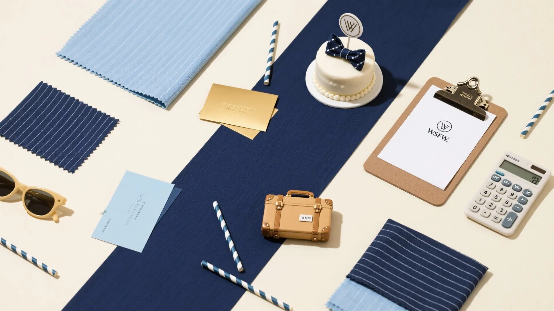 Office‑chic color palette and props